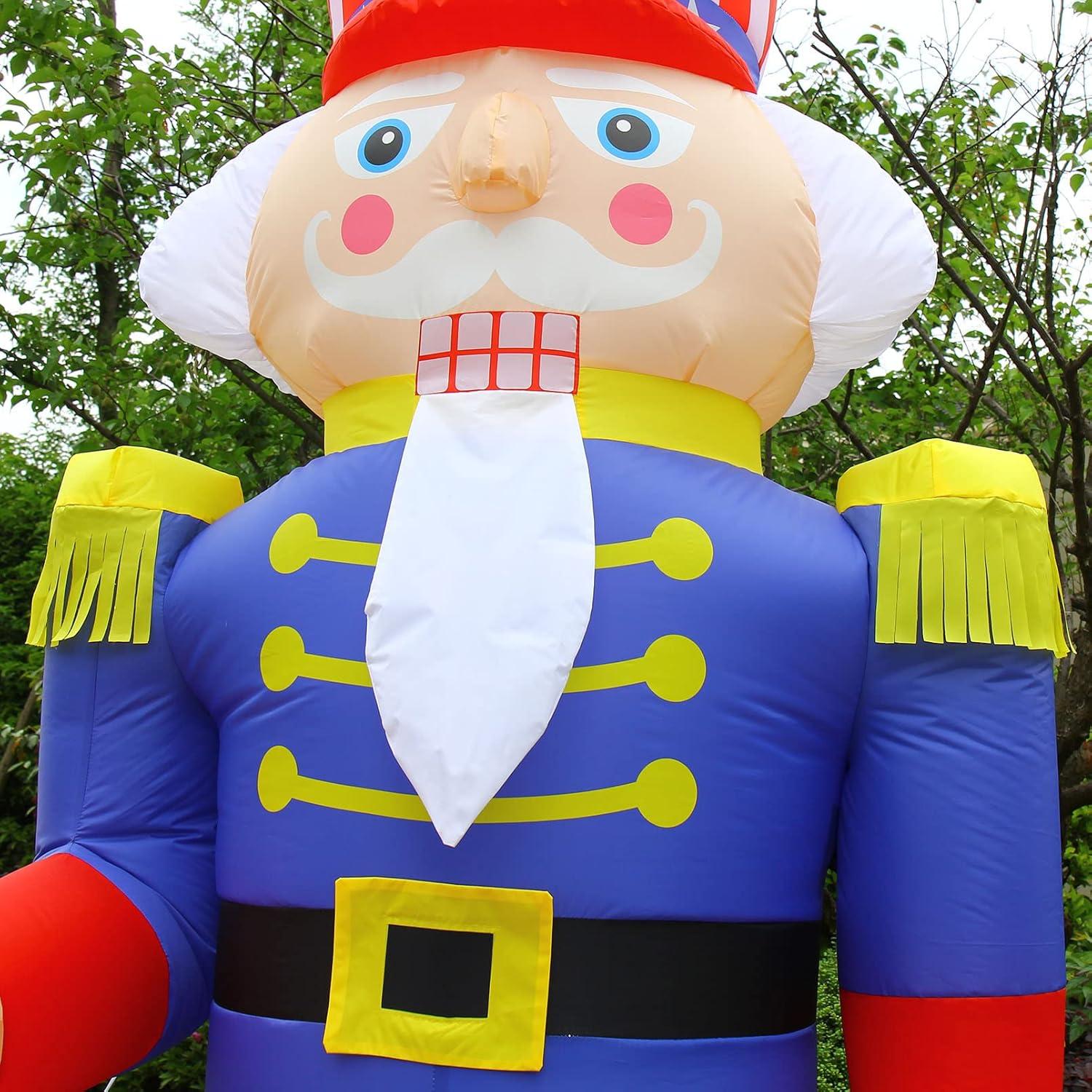 Nutcracker Inflable Patriótico 2.44m Faronze Decoración 4 de Julio