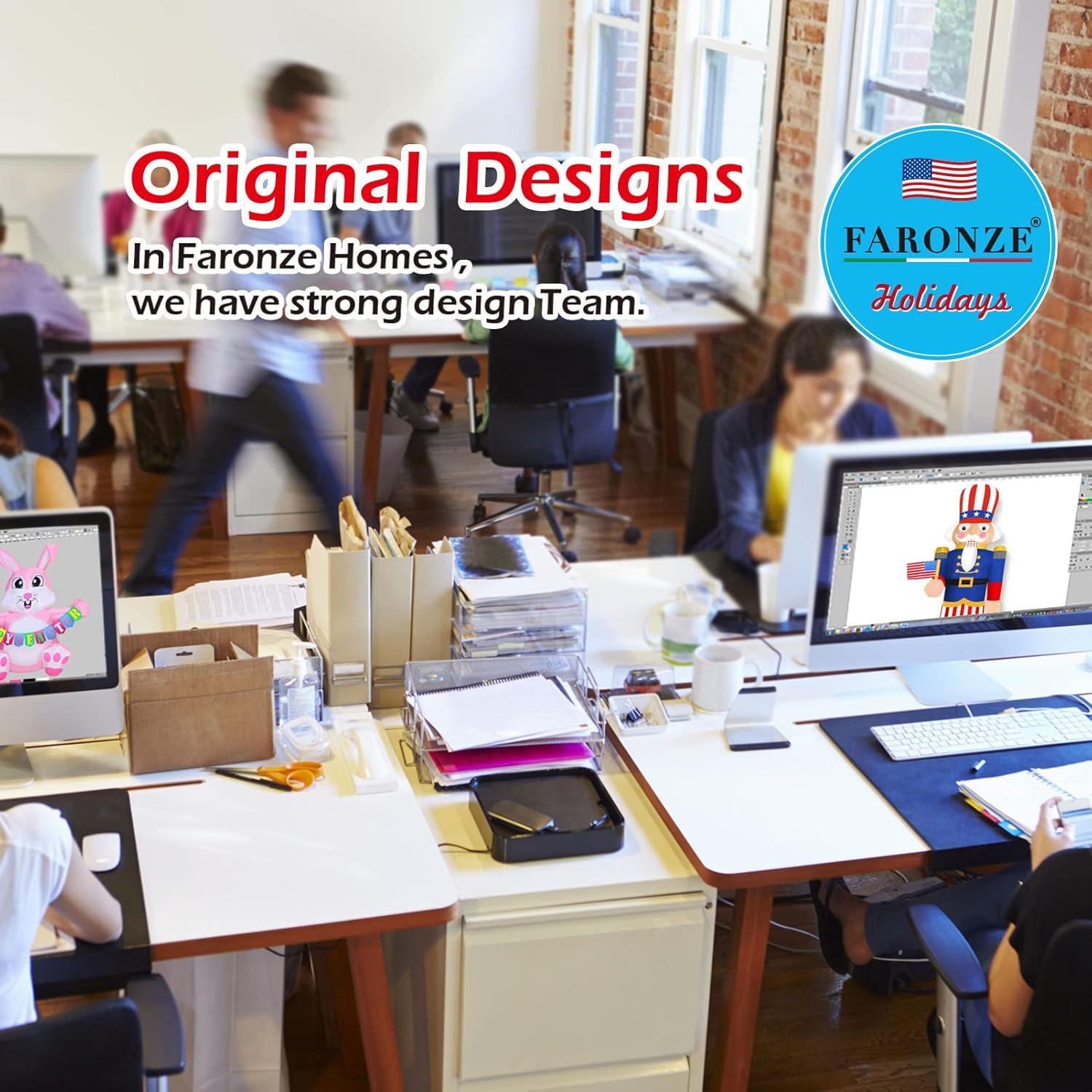 Nutcracker Inflable Patriótico 2.44m Faronze Decoración 4 de Julio