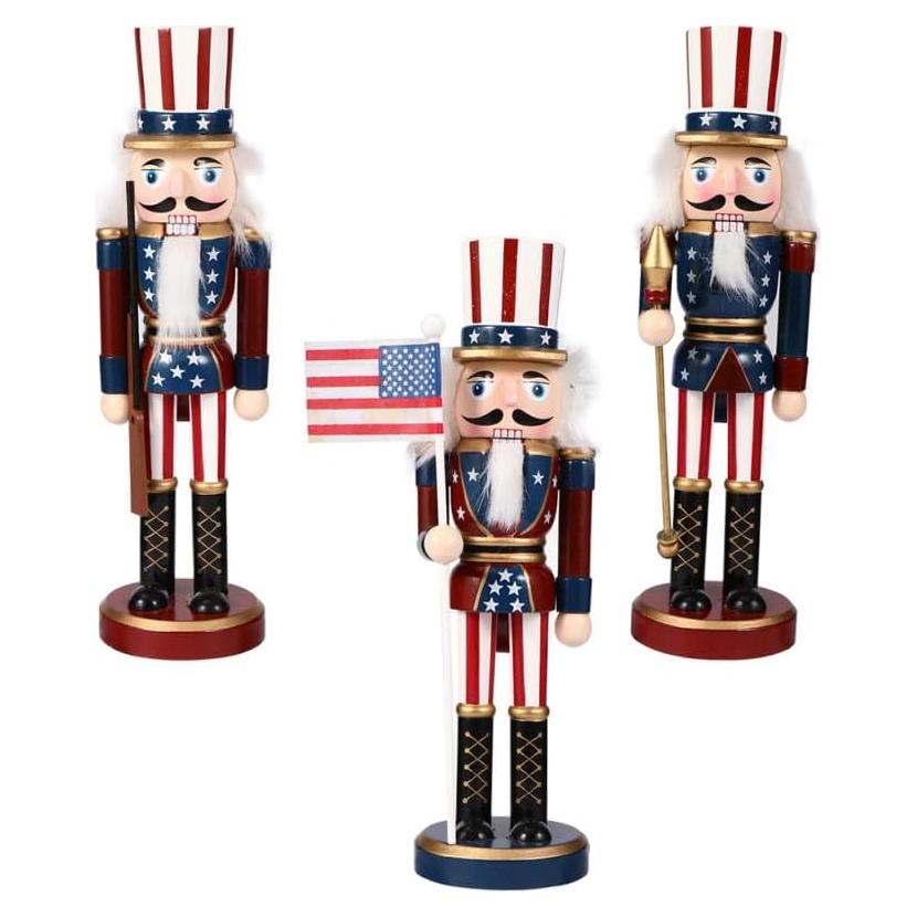 Figuras de Soldados Cascanueces de Madera Ciieeo 25 cm