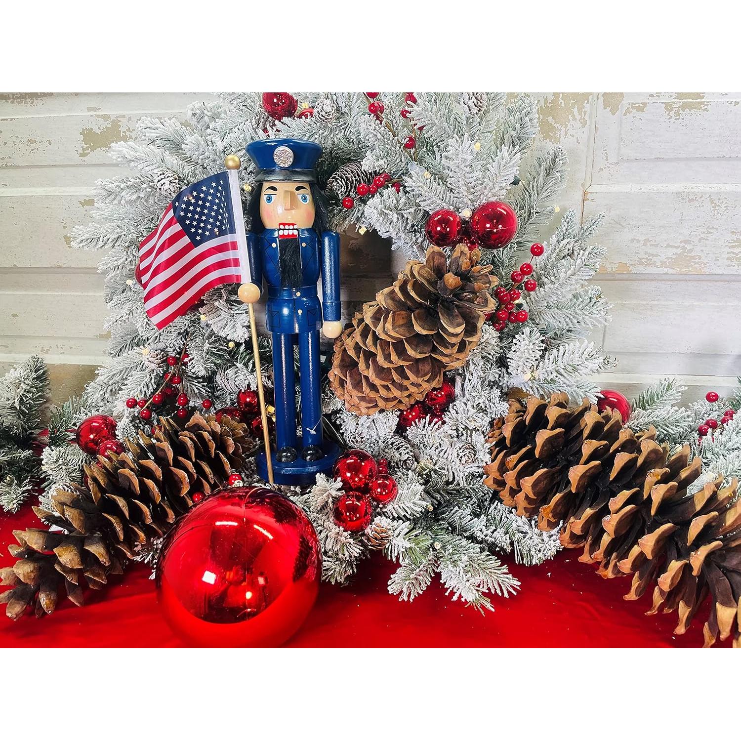Santa's Workshop 14" Air Force Nutcracker, Blue, 70426