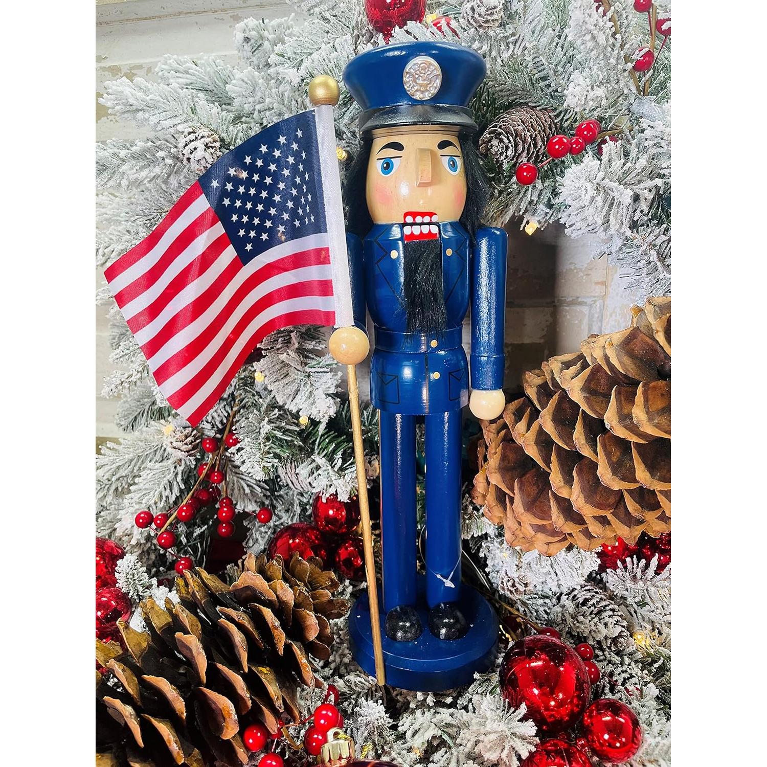 Santa's Workshop 14" Air Force Nutcracker, Blue, 70426