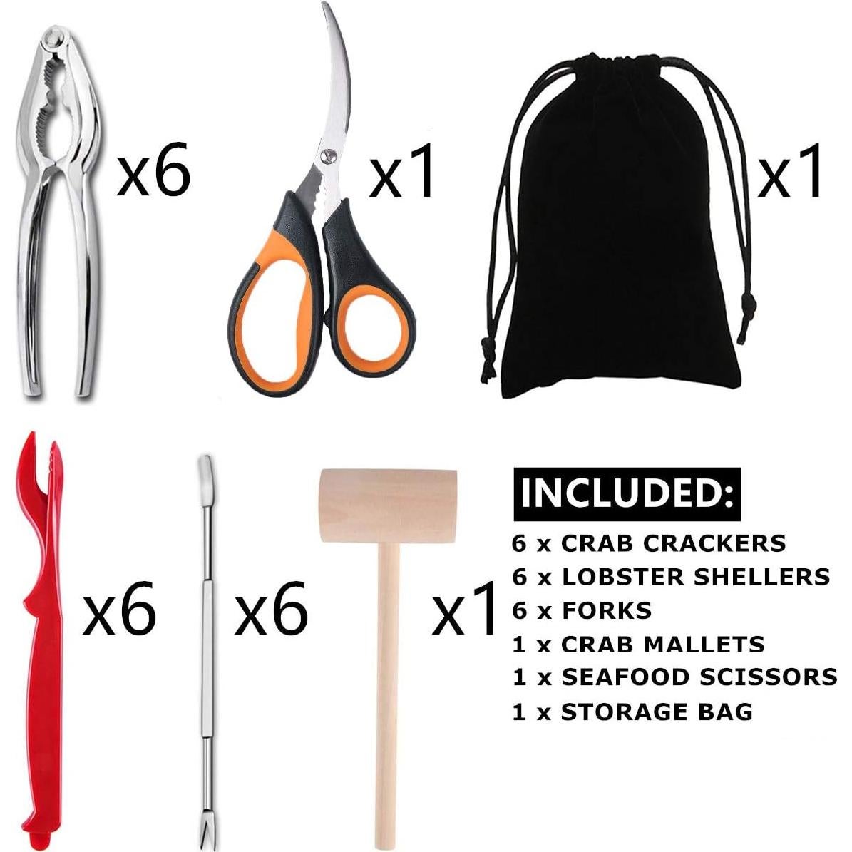 Juego de herramientas para mariscos Artcome 21 Pcs - Acero inoxidable