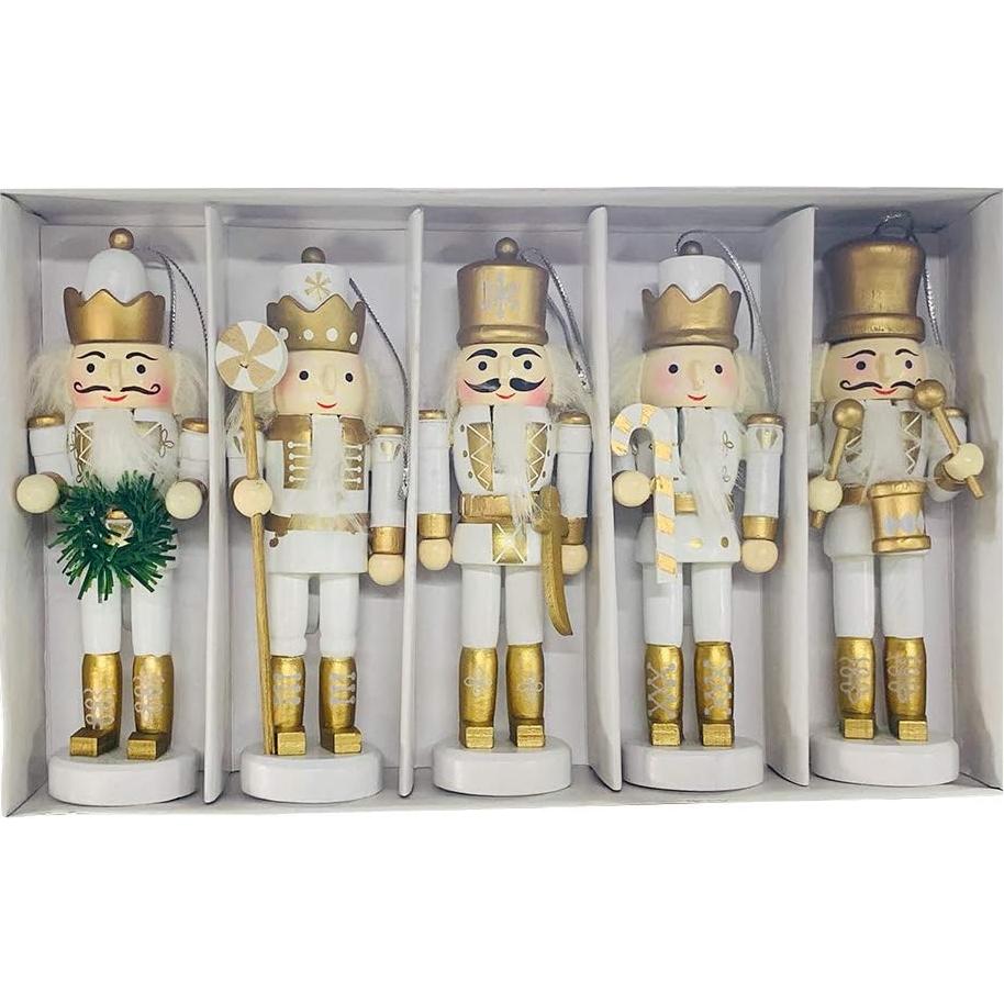 Conjunto de Adornos Cascanueces Navidad BlueSpace 120mm Madera