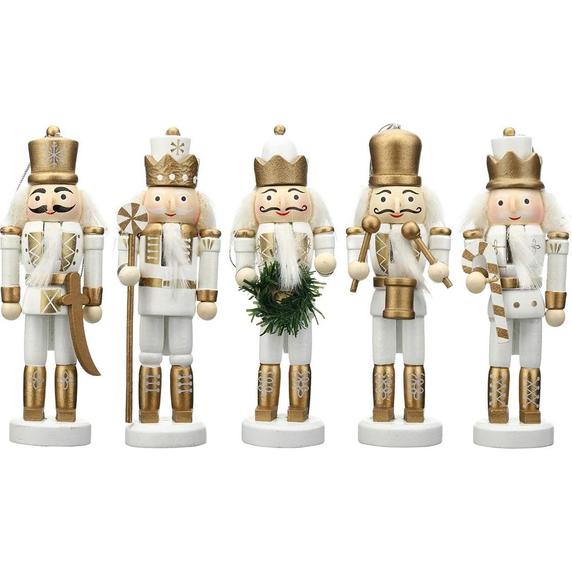 Conjunto de Adornos Cascanueces Navidad BlueSpace 120mm Madera