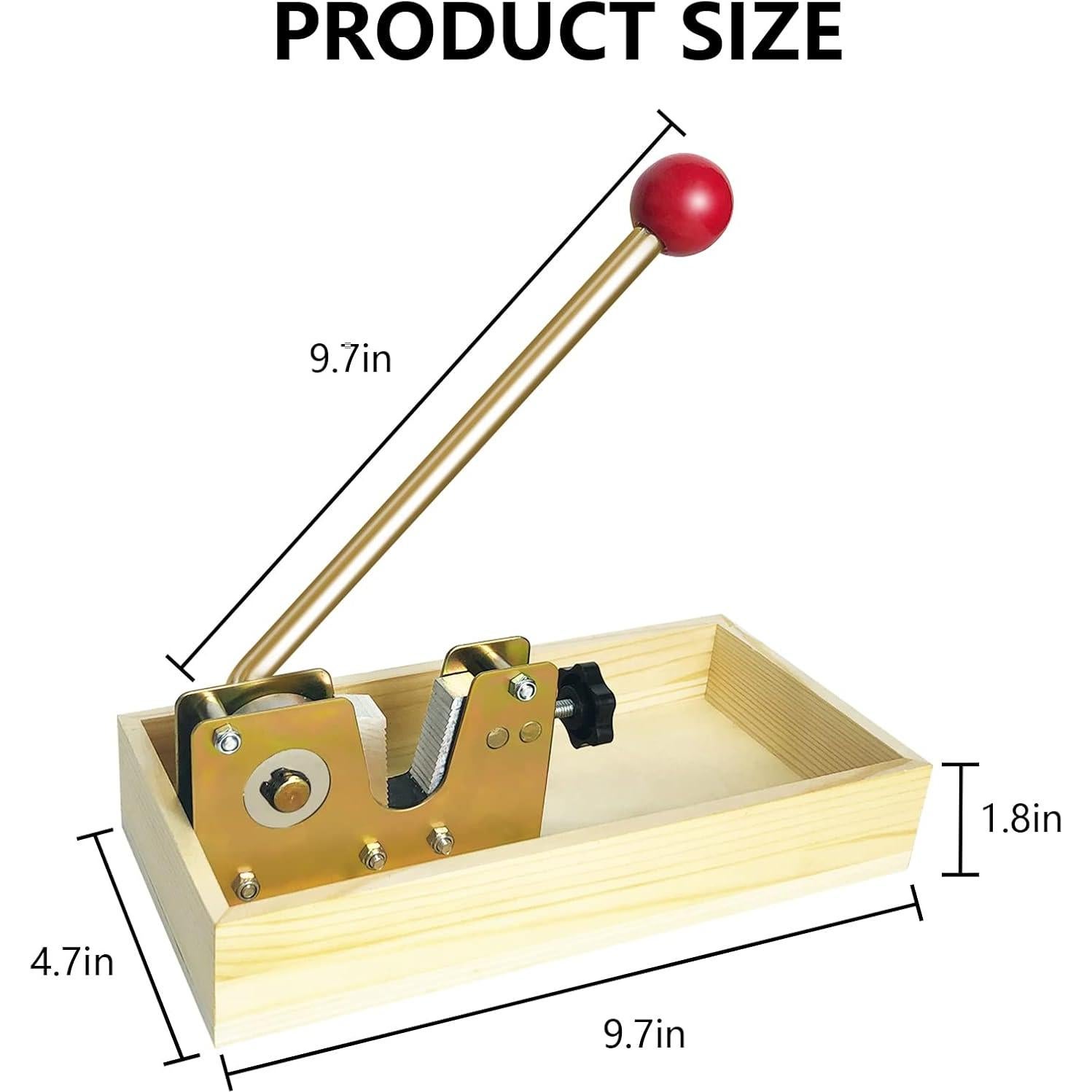 Cascar de Nueces Macadamia Artcome con Base de Madera y Tenedores