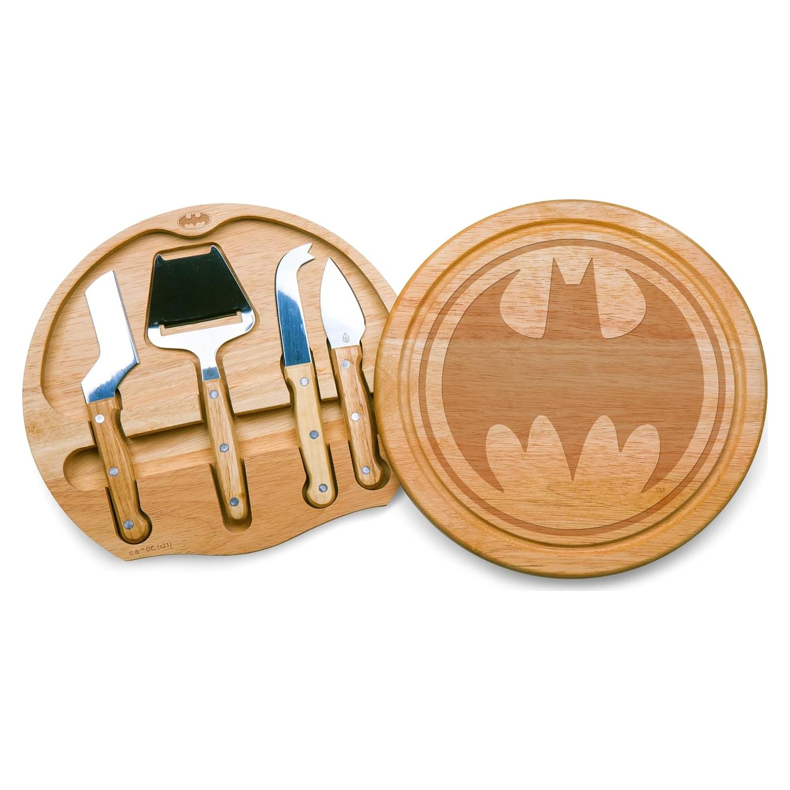Tabla de Queso Batman Picnic Time 25.9 cm con Cuchillos