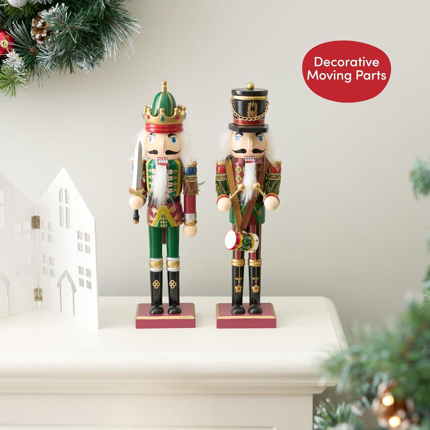 Cascanueces de Madera 30 cm Rey y Soldado THE TWIDDLERS