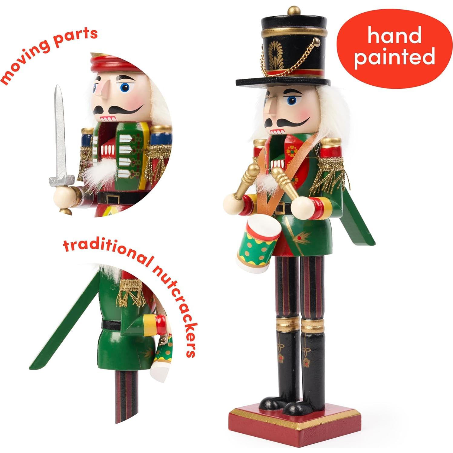 Cascanueces de Madera 30 cm Rey y Soldado THE TWIDDLERS