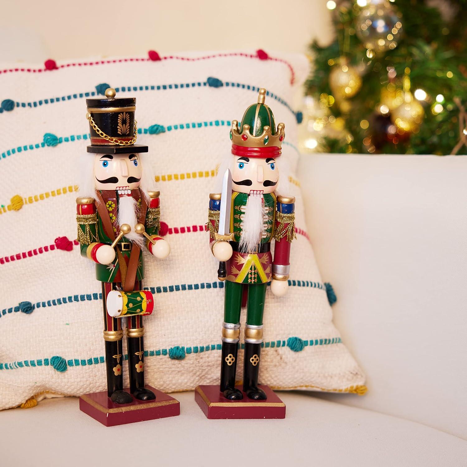 Cascanueces de Madera 30 cm Rey y Soldado THE TWIDDLERS