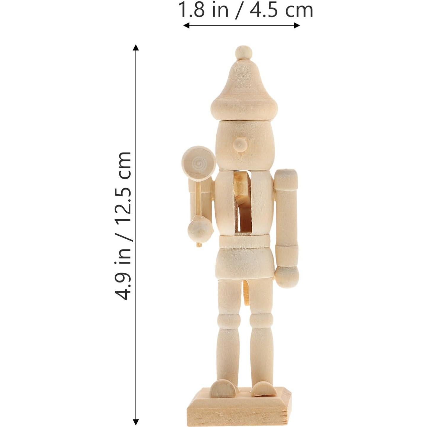 Cascanueces de Madera MAGICLULU 3 Piezas Decoración DIY 12x4.5cm