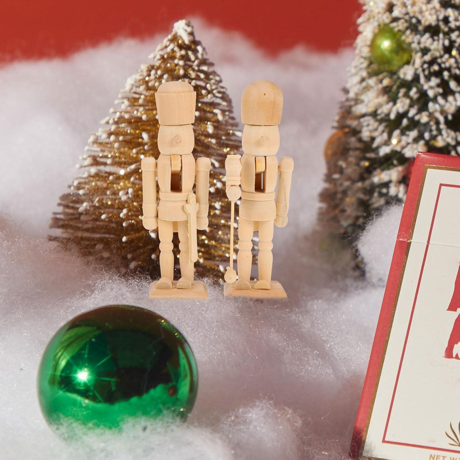 Cascanueces de Madera MAGICLULU 3 Piezas Decoración DIY 12x4.5cm