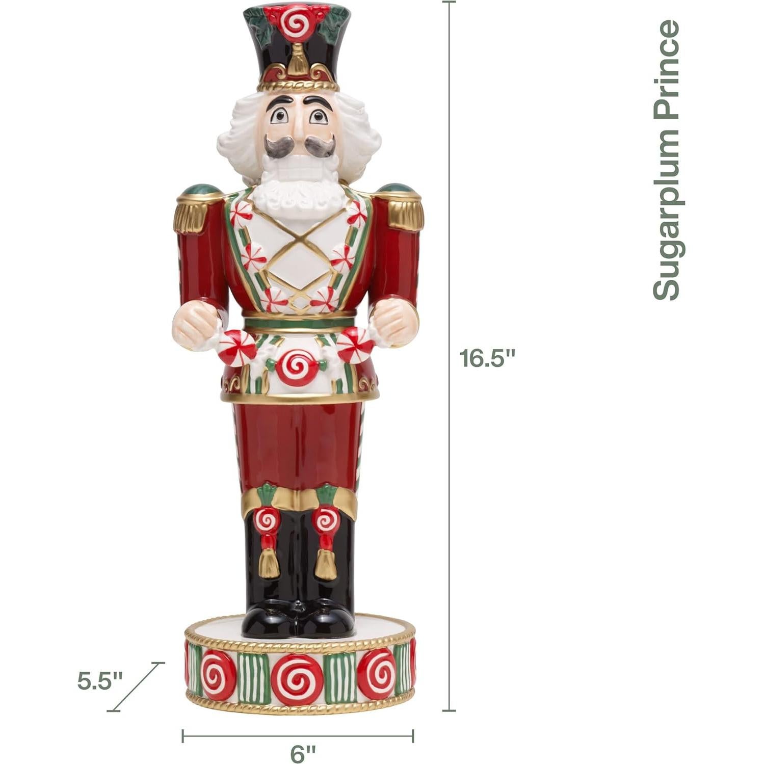 Cascanueces Príncipe de Azúcar Fitz & Floyd 41.91 cm Multicolor