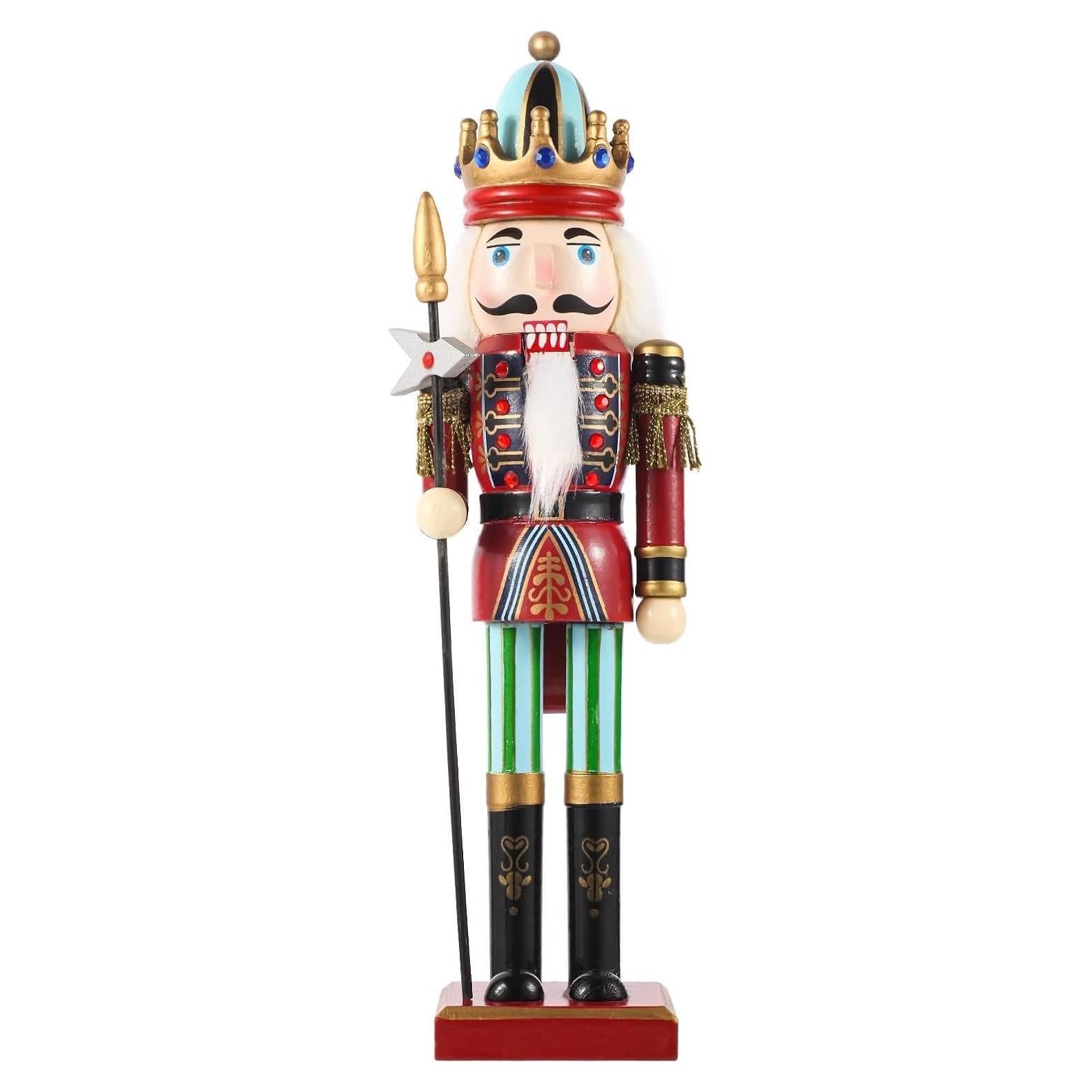 Adorno Cascanueces de Madera 30 cm Pikeman - Decoración Navideña