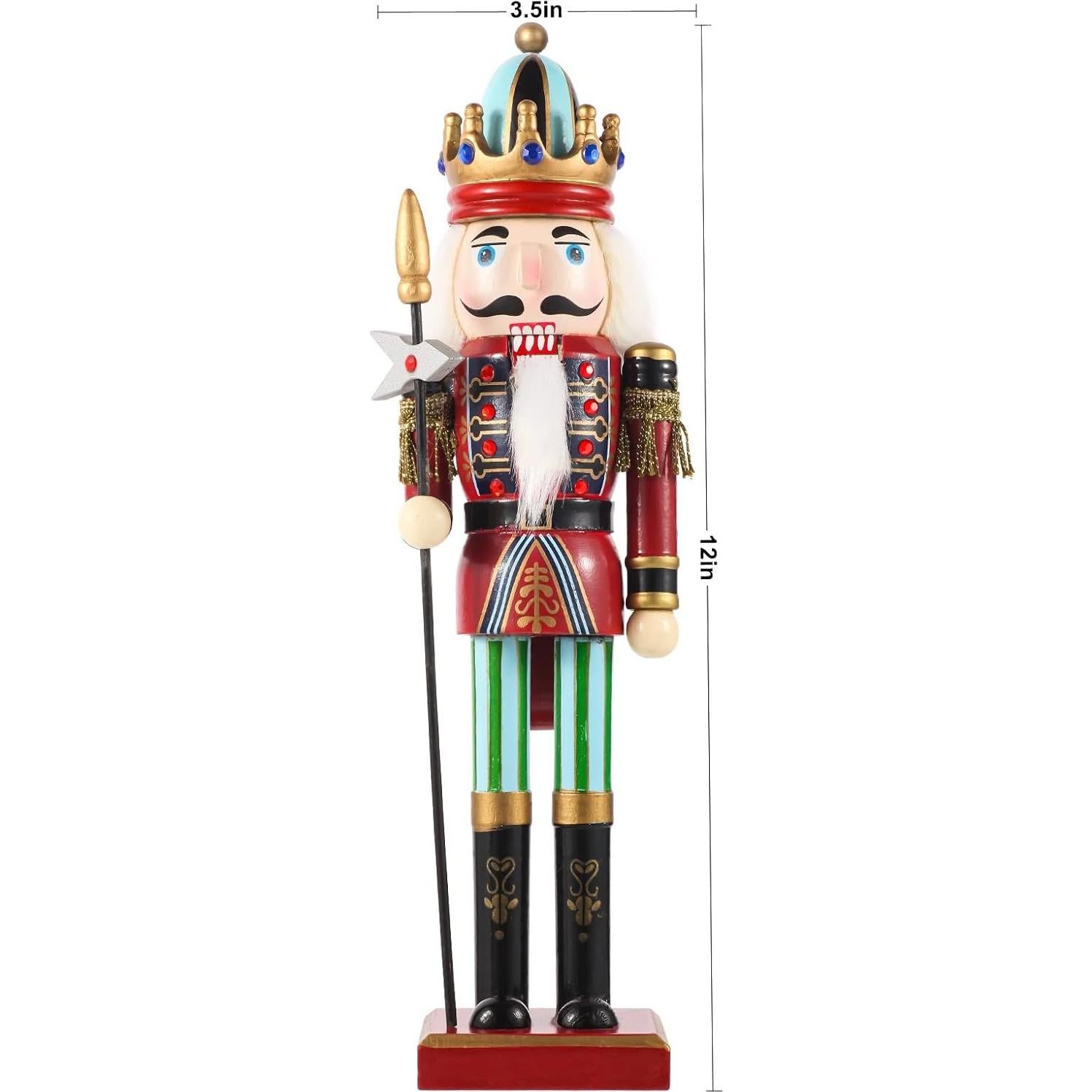 Adorno Cascanueces de Madera 30 cm Pikeman - Decoración Navideña