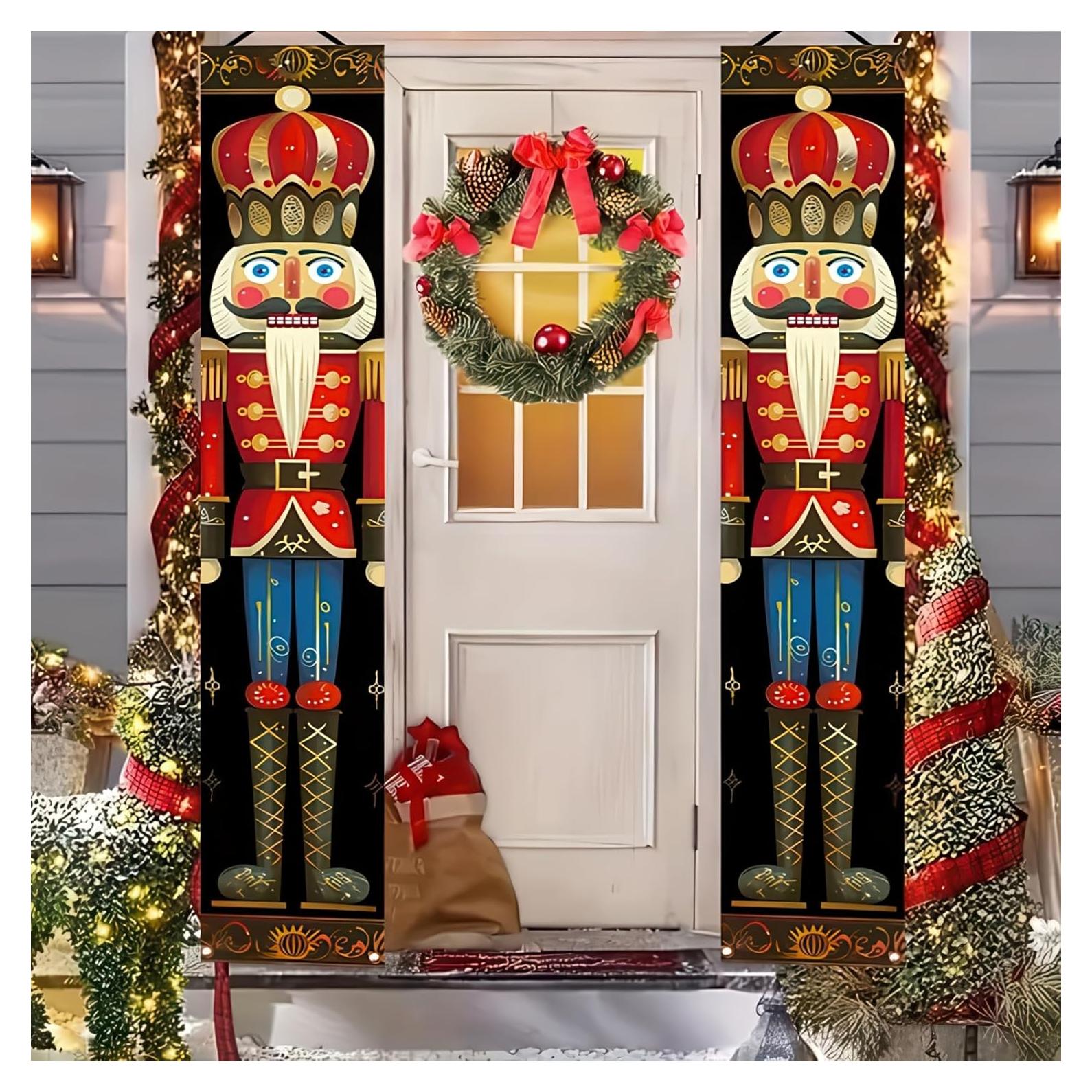 Banderas de Porche Navidad BlissYard Cascanueces 200 x 30 cm