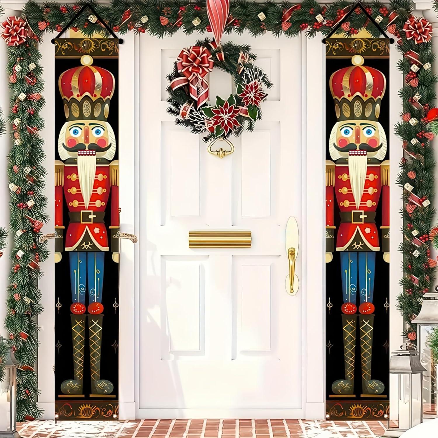 Banderas de Porche Navidad BlissYard Cascanueces 200 x 30 cm