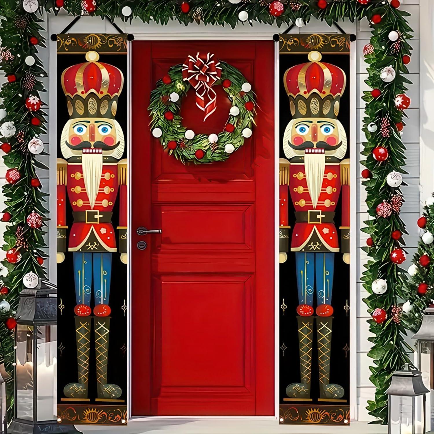 Banderas de Porche Navidad BlissYard Cascanueces 200 x 30 cm