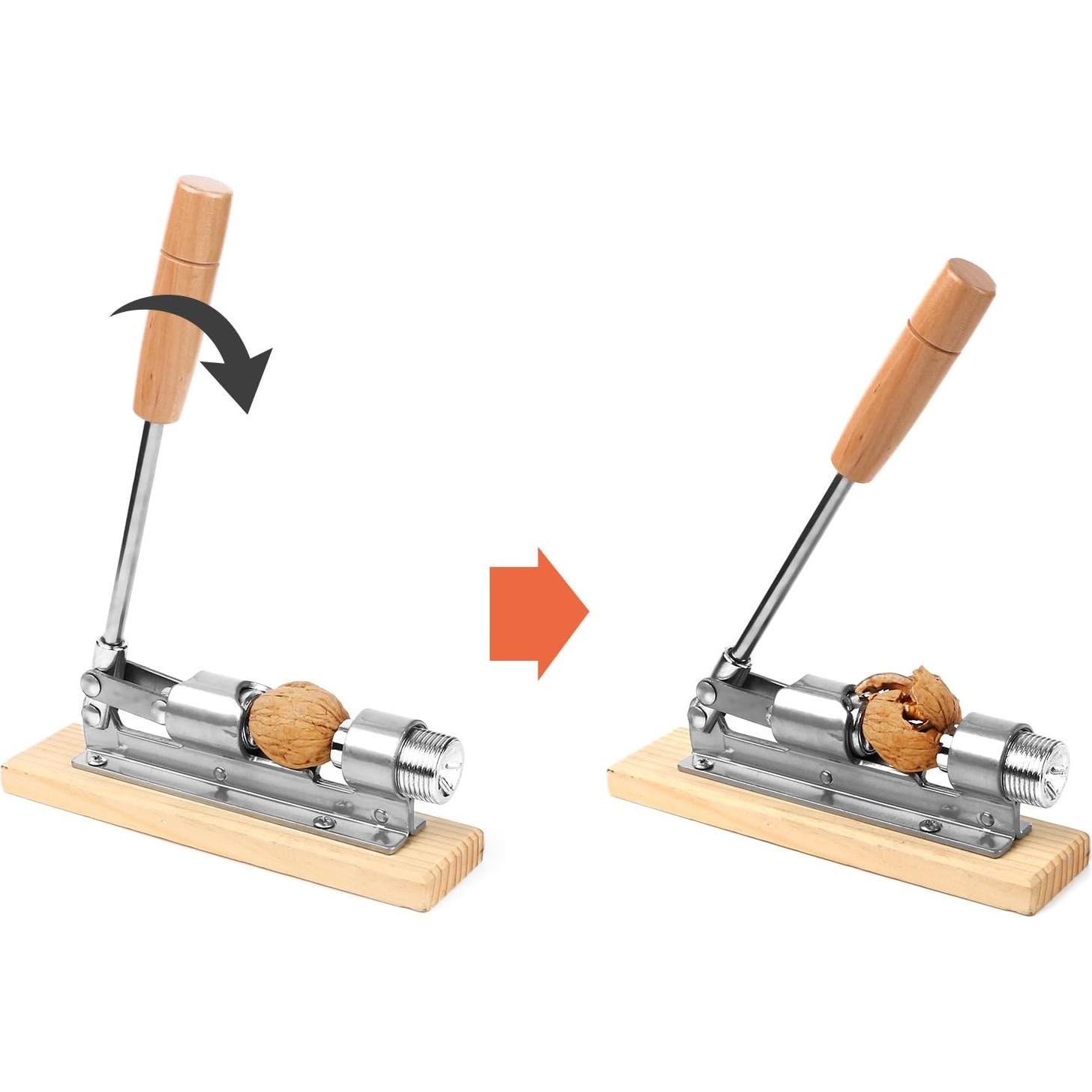 Cascanueces de Alta Resistencia Anwenk con Base de Madera