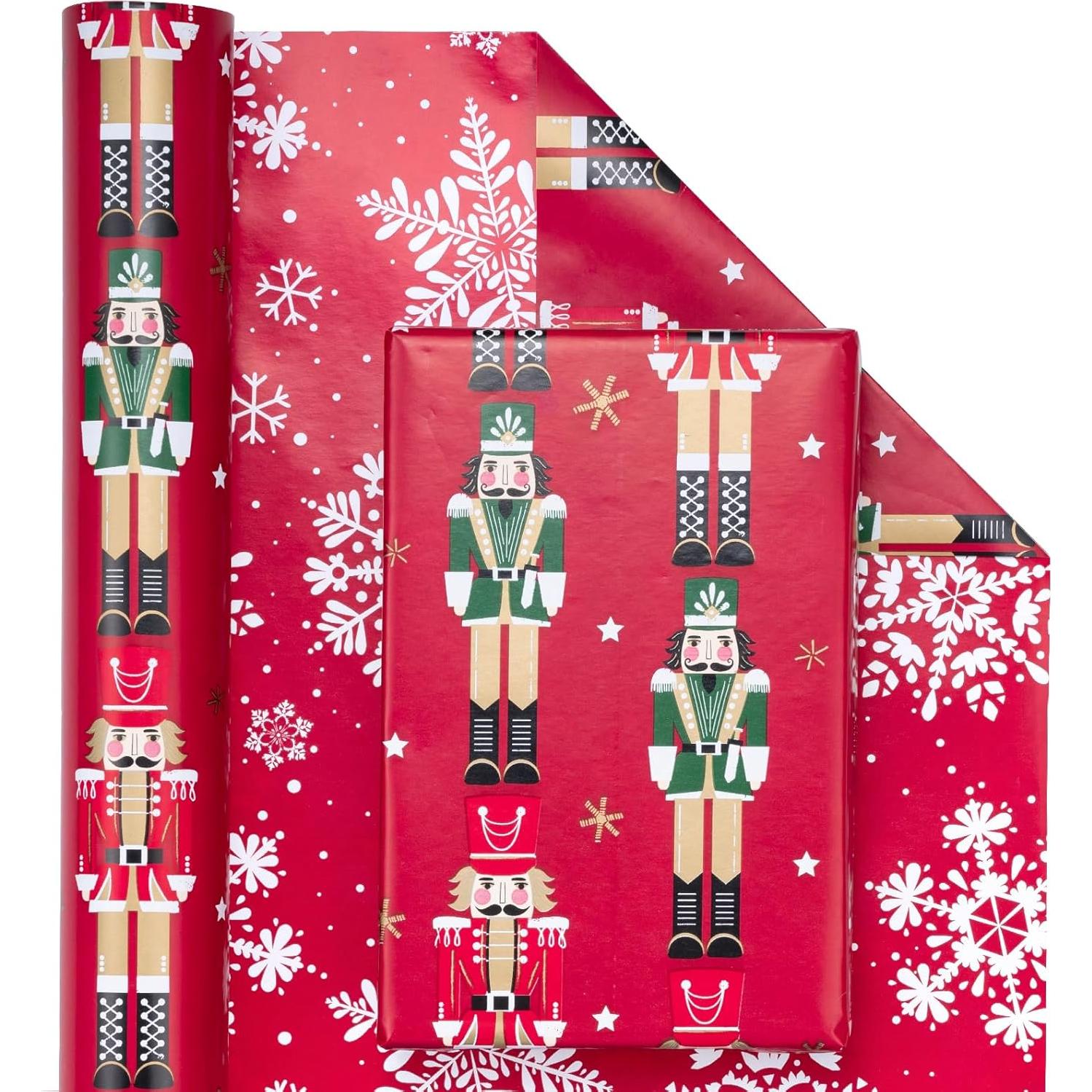 Papel de Regalo Reversible WRAPAHOLIC Nutcracker 43 cm x 10 m
