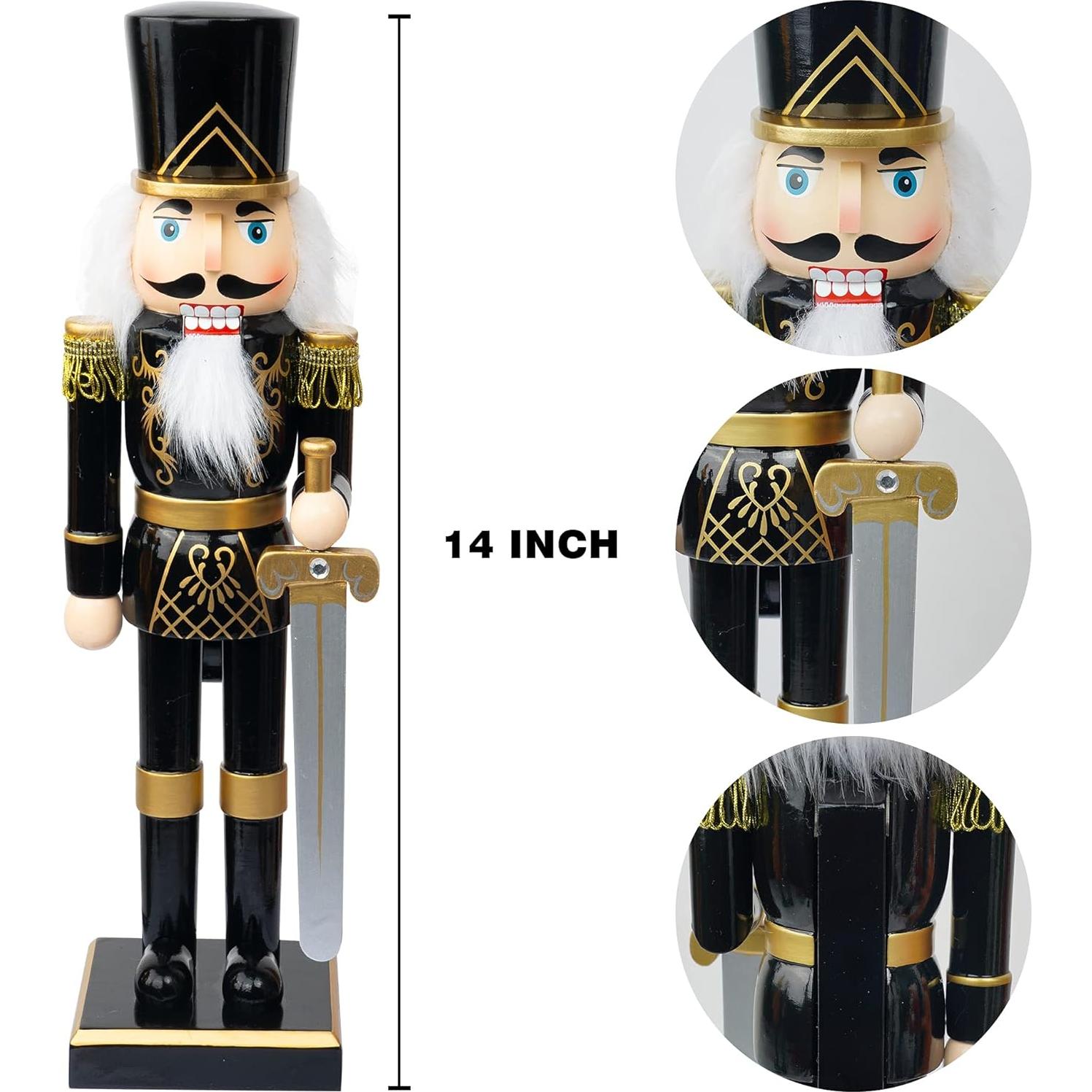 Cascanueces de Madera FUNPENY 35 cm Soldado Negro Decorativo