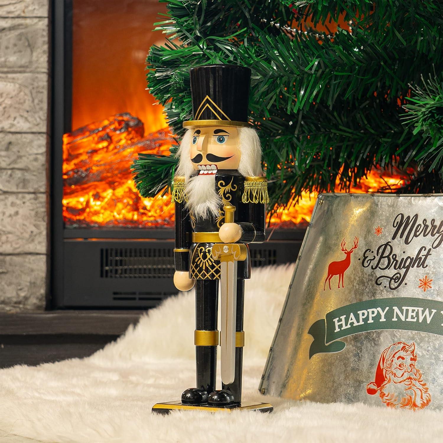 Cascanueces de Madera FUNPENY 35 cm Soldado Negro Decorativo