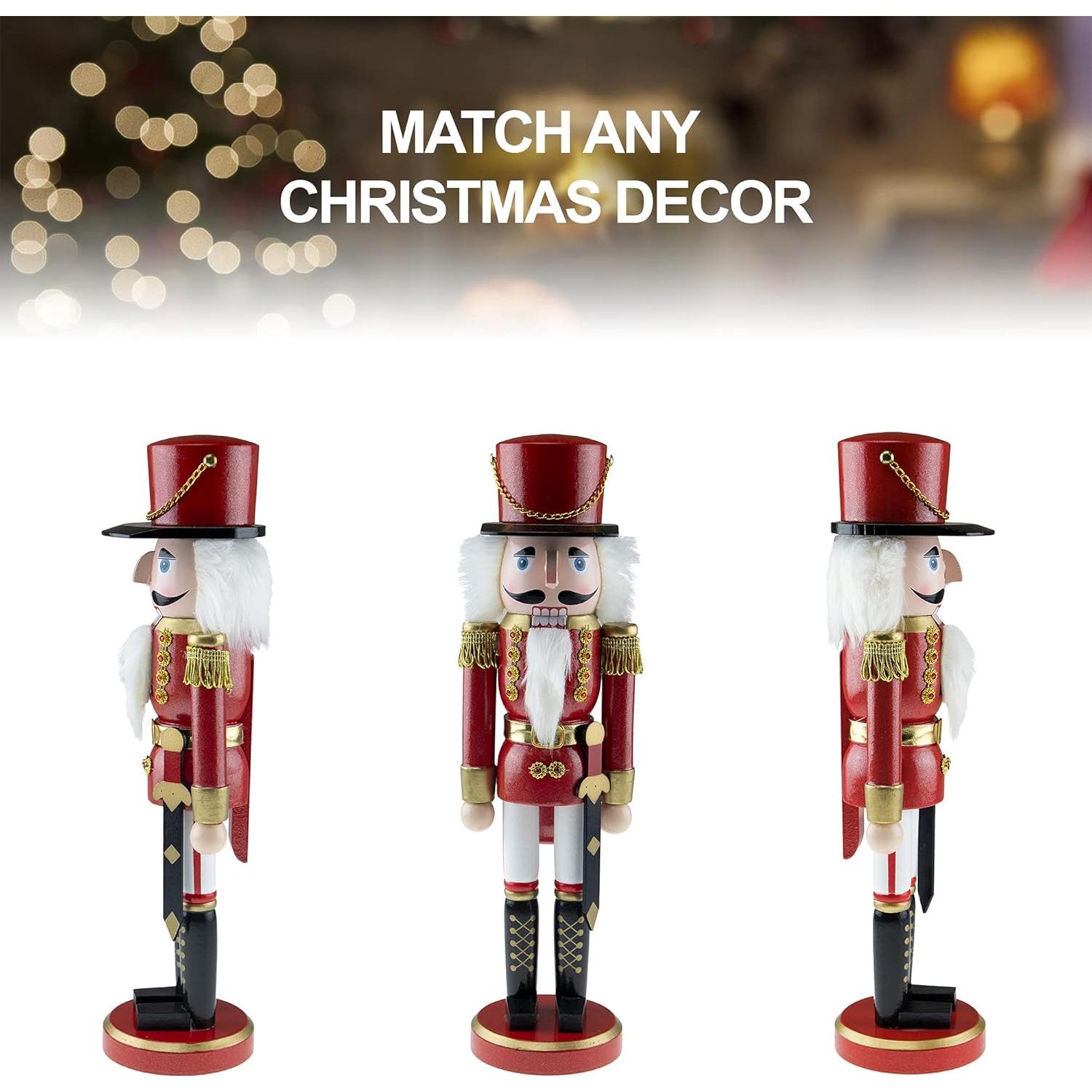 Cascanueces de Madera Tradicional Guerrero Rojo 30.48 cm Clever Creations