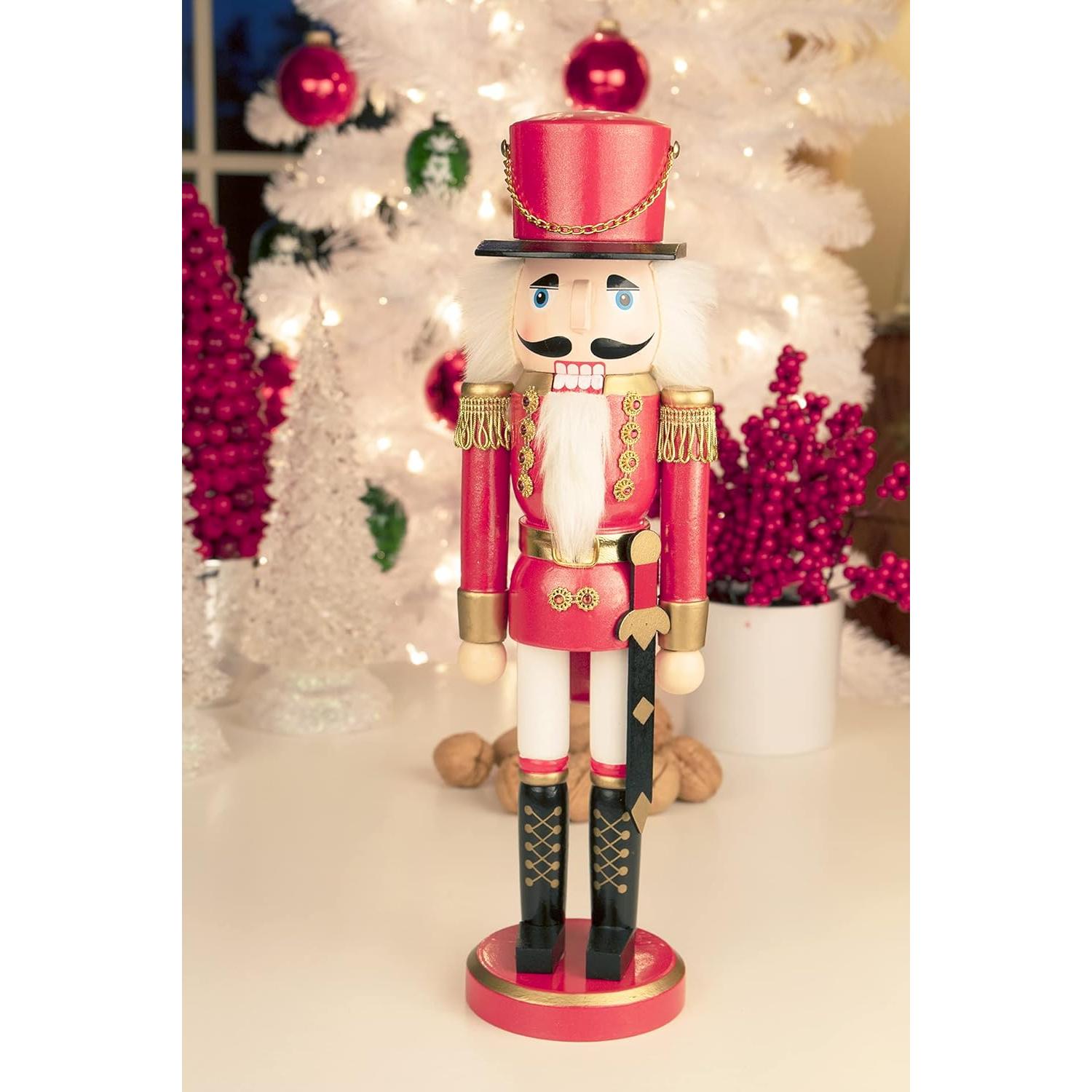 Cascanueces de Madera Tradicional Guerrero Rojo 30.48 cm Clever Creations