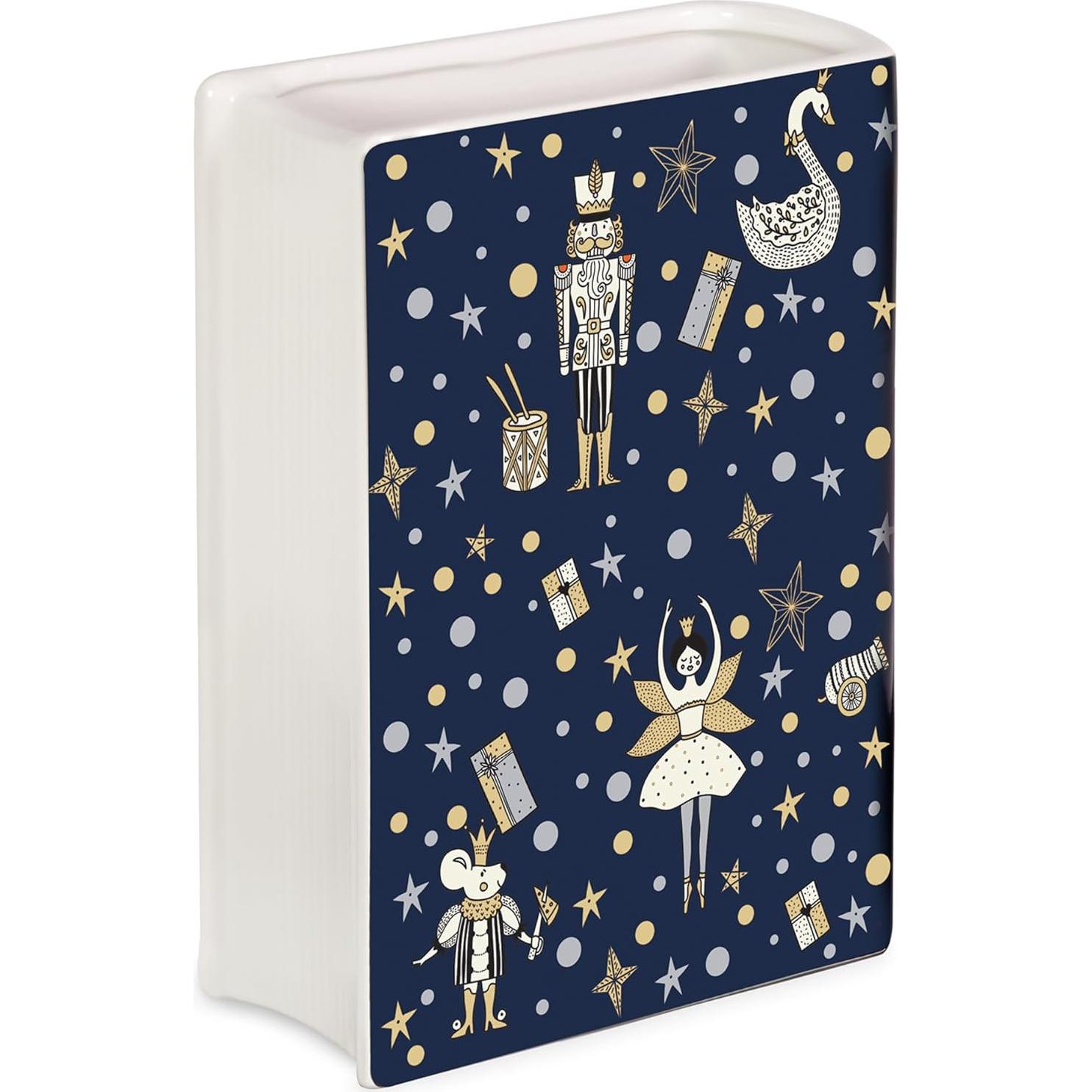 Jarrón Decorativo en Forma de Libro Steel Mill & Co. Navidad