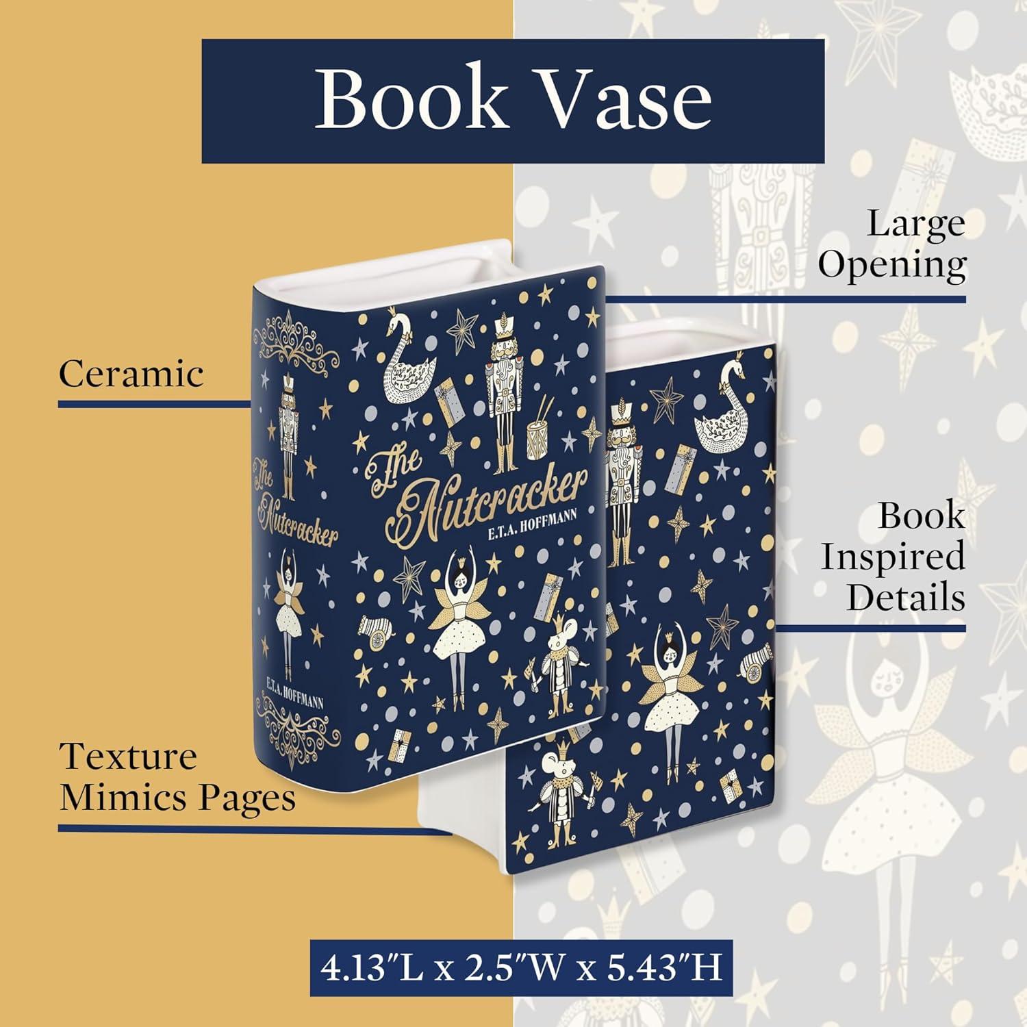 Jarrón Decorativo en Forma de Libro Steel Mill & Co. Navidad