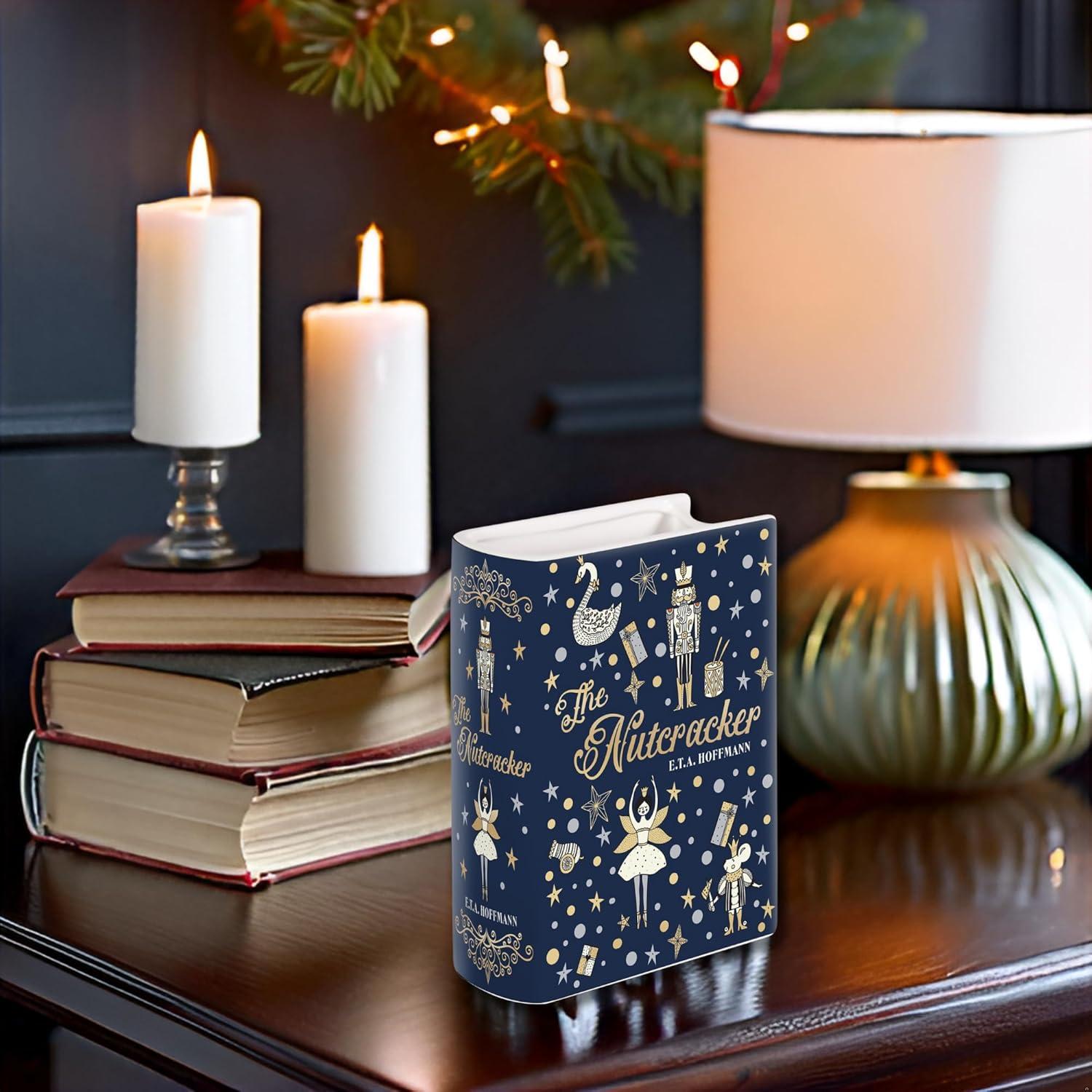 Jarrón Decorativo en Forma de Libro Steel Mill & Co. Navidad