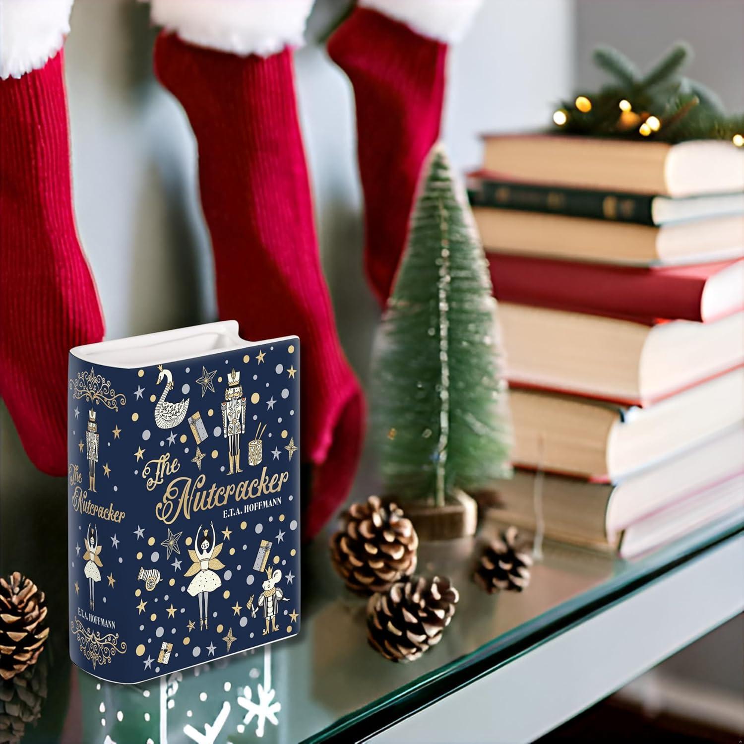 Jarrón Decorativo en Forma de Libro Steel Mill & Co. Navidad