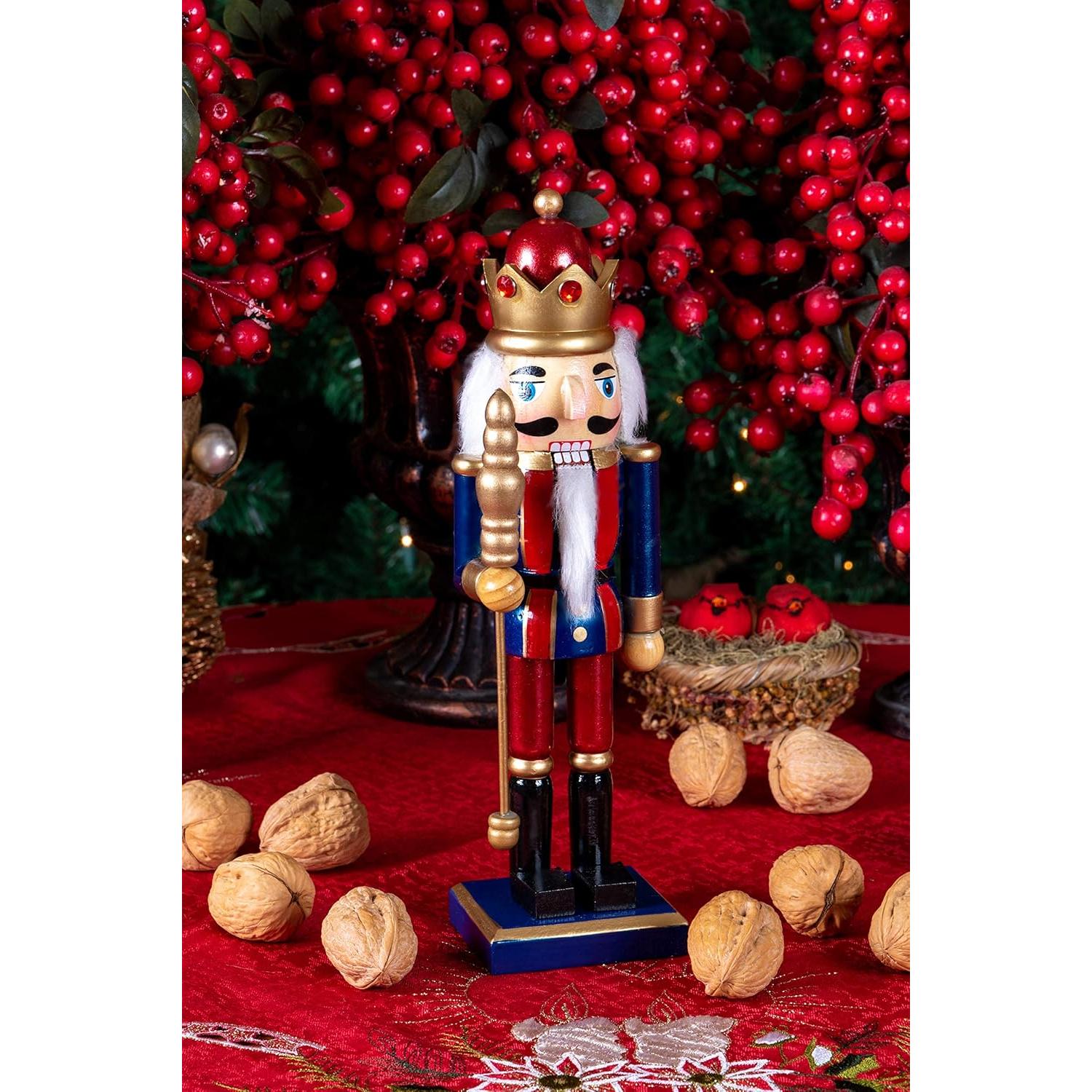 Cascanueces de Madera Rey Azul 25.4 cm Clever Creations