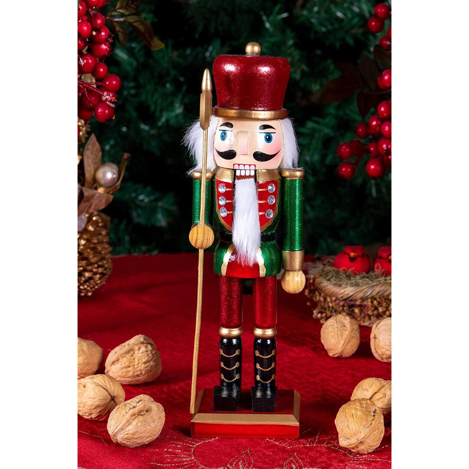 Cascanueces de Madera Verde 25.4 cm Clever Creations