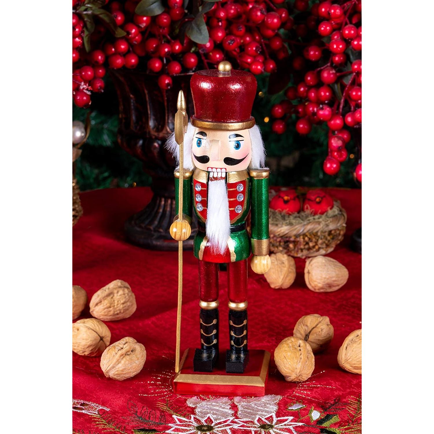 Cascanueces de Madera Verde 25.4 cm Clever Creations