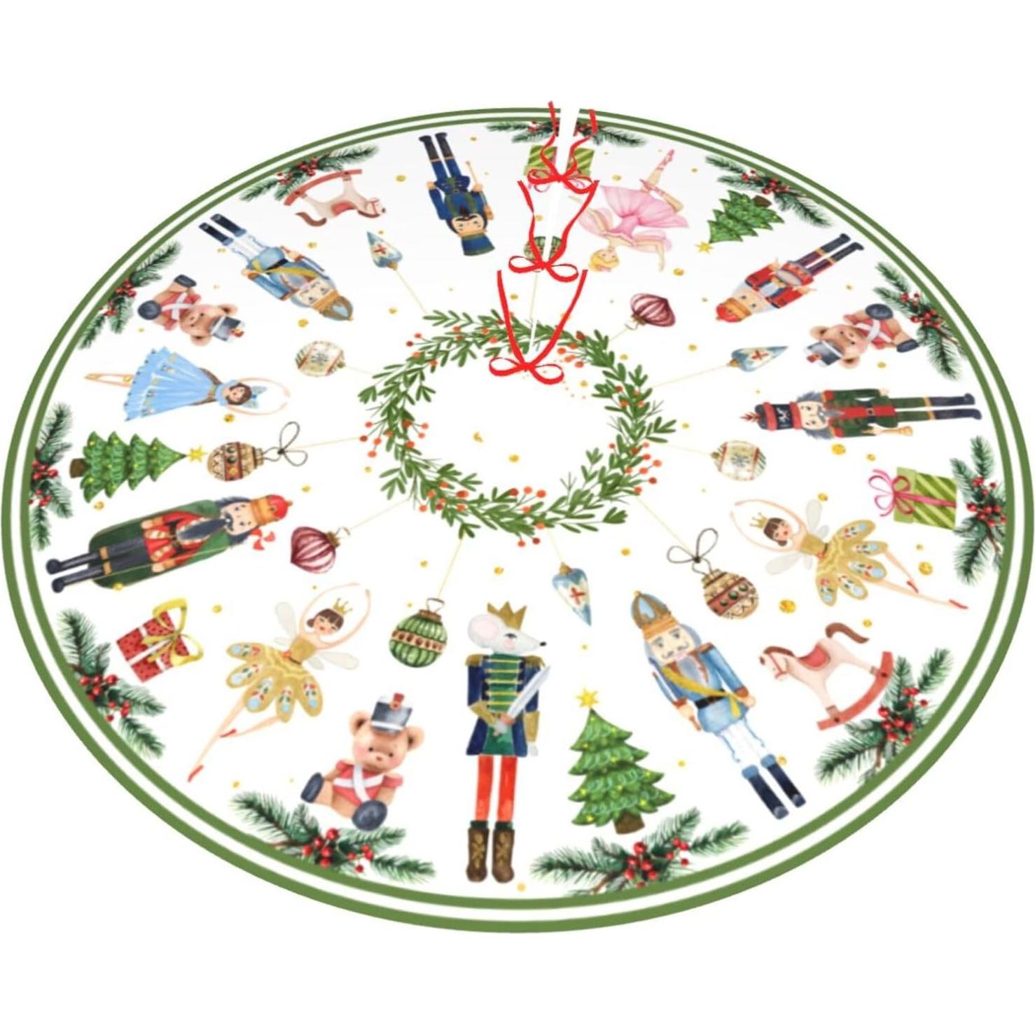 Falda de Árbol de Navidad XYSKINO 91.44 cm Blanca Decorativa