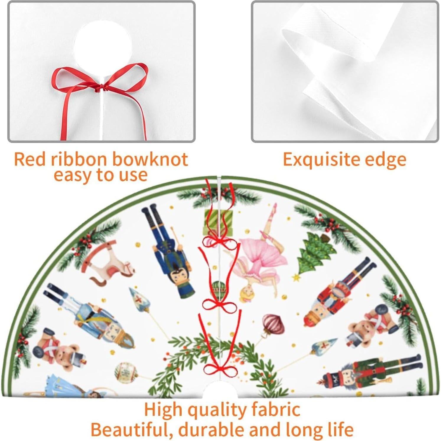 Falda de Árbol de Navidad XYSKINO 91.44 cm Blanca Decorativa