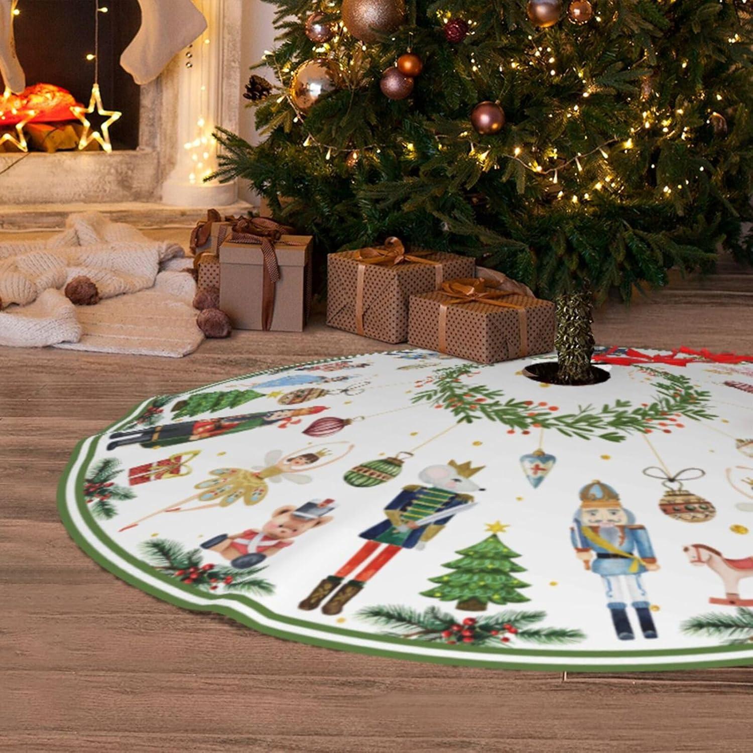 Falda de Árbol de Navidad XYSKINO 91.44 cm Blanca Decorativa