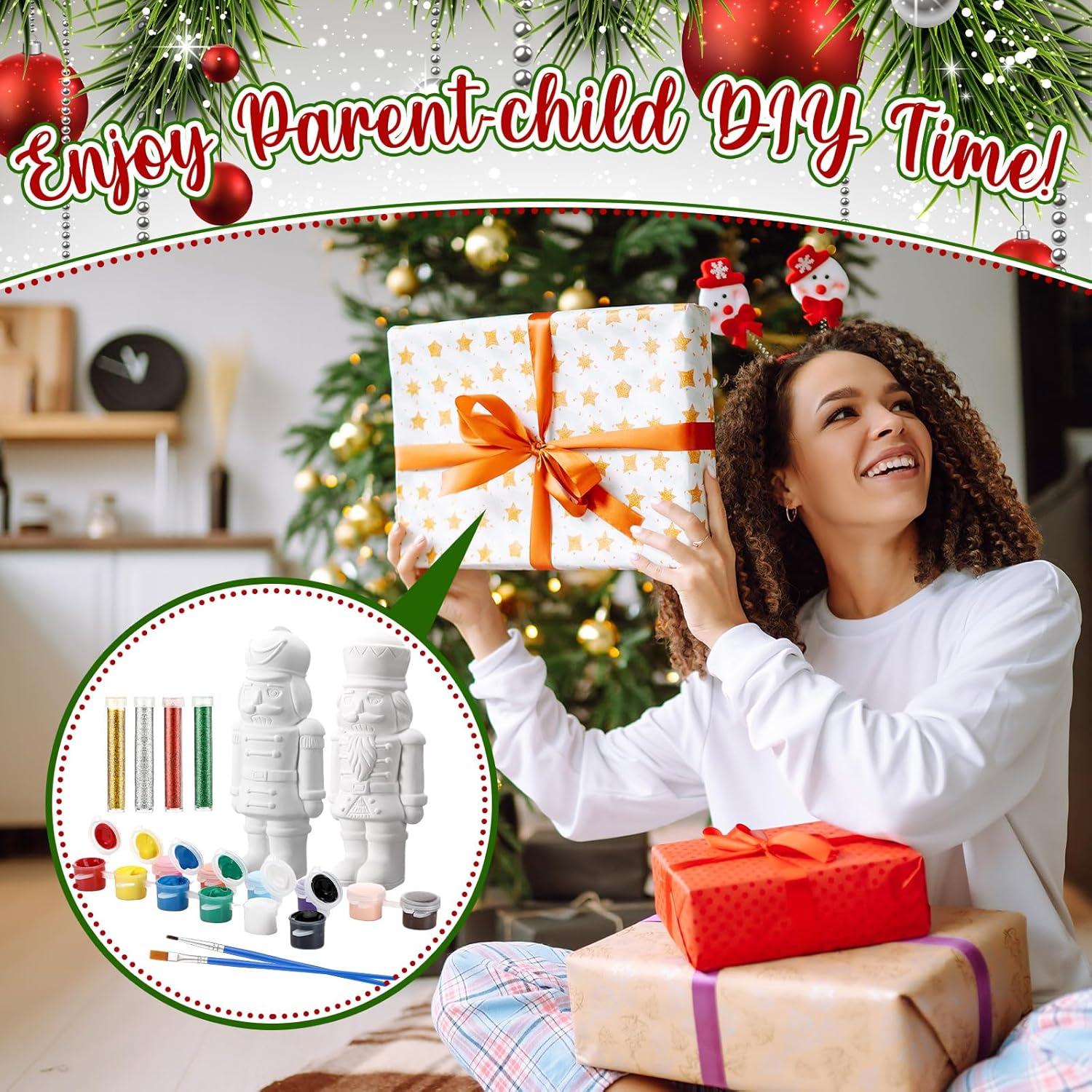 Conjunto de 4 Figuras de Cerámica Cascanueces Poen para Pintar