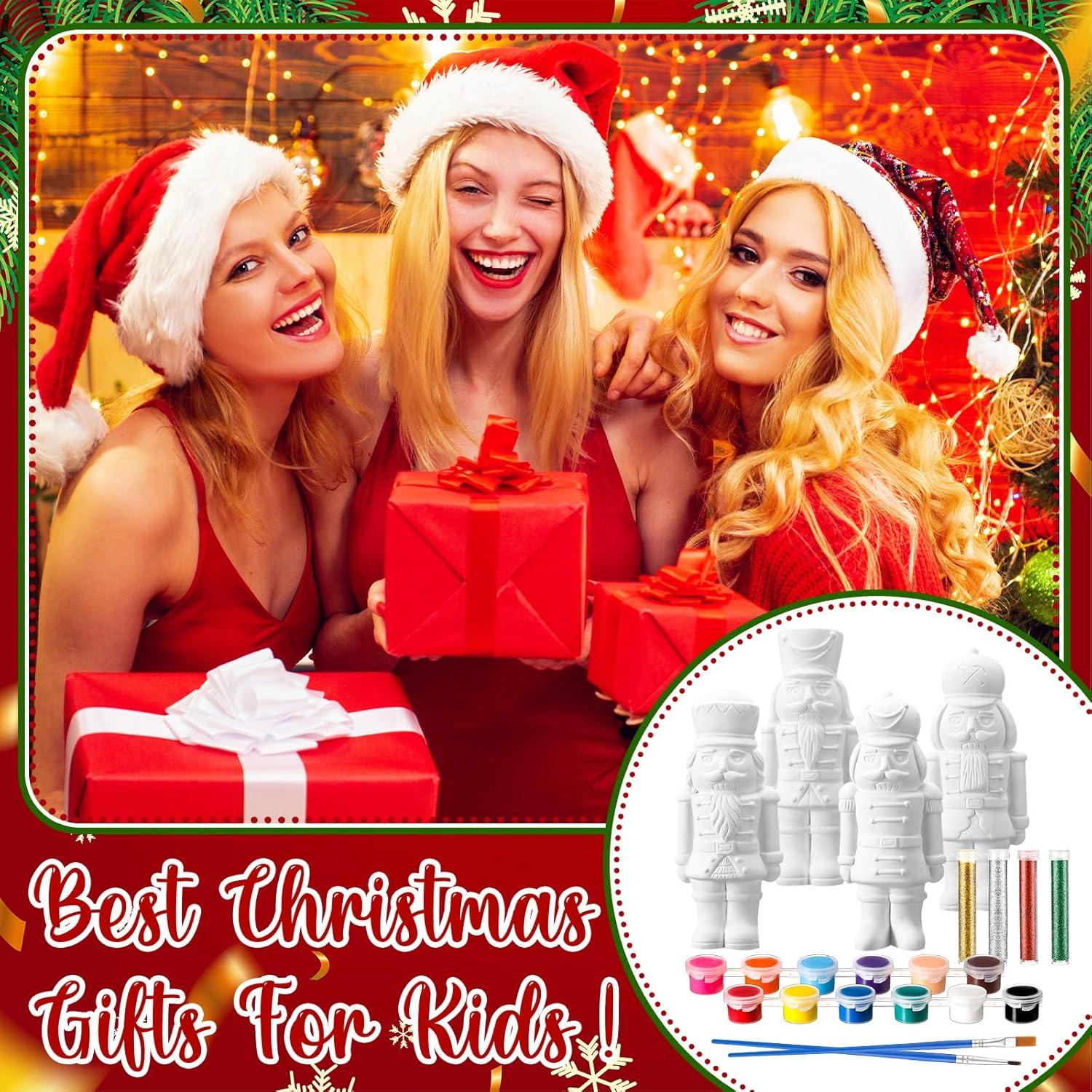 Conjunto de 4 Figuras de Cerámica Cascanueces Poen para Pintar