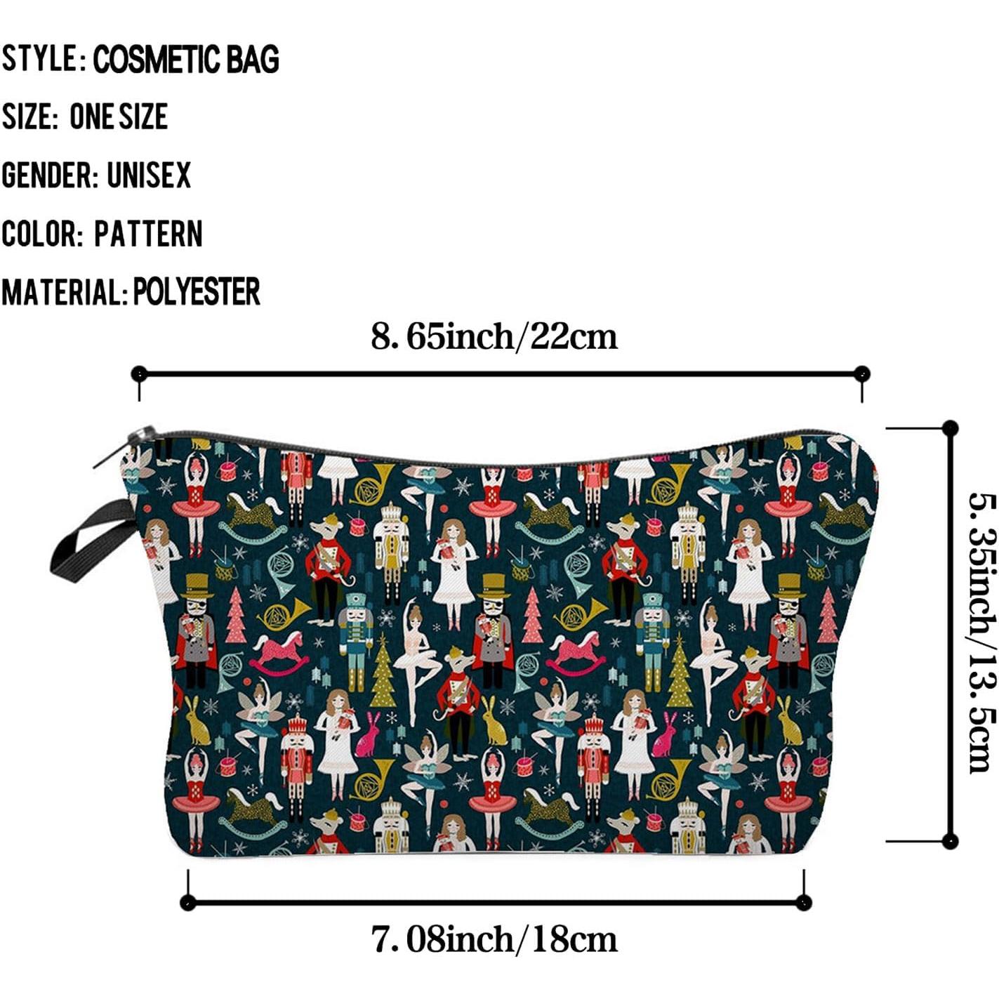 Bolsa Cosmética Ballet Nutcracker con Cremallera 21.9x13.6cm