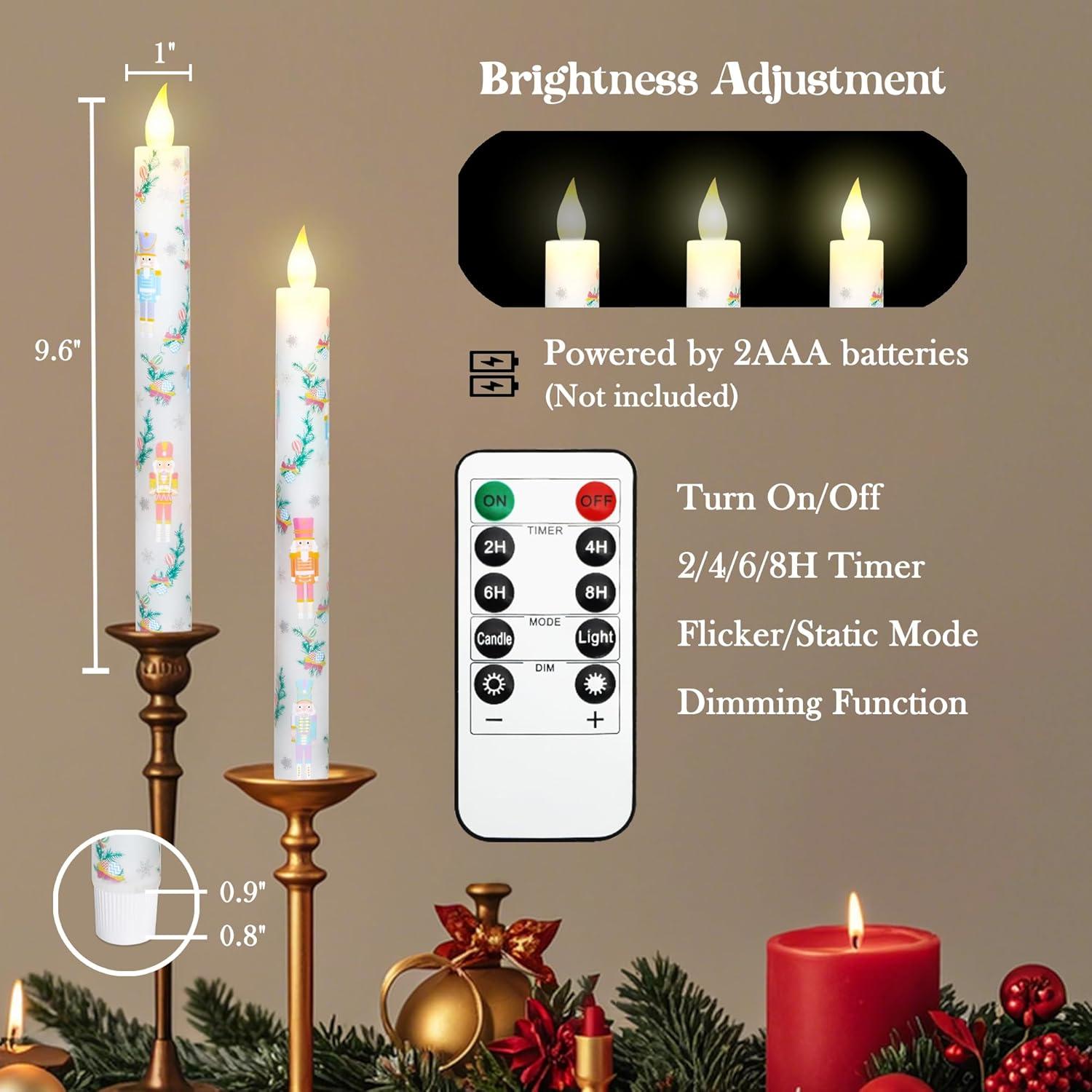 Juego de 2 Velas LED de Cera Sin Llama Meltone con Control Remoto