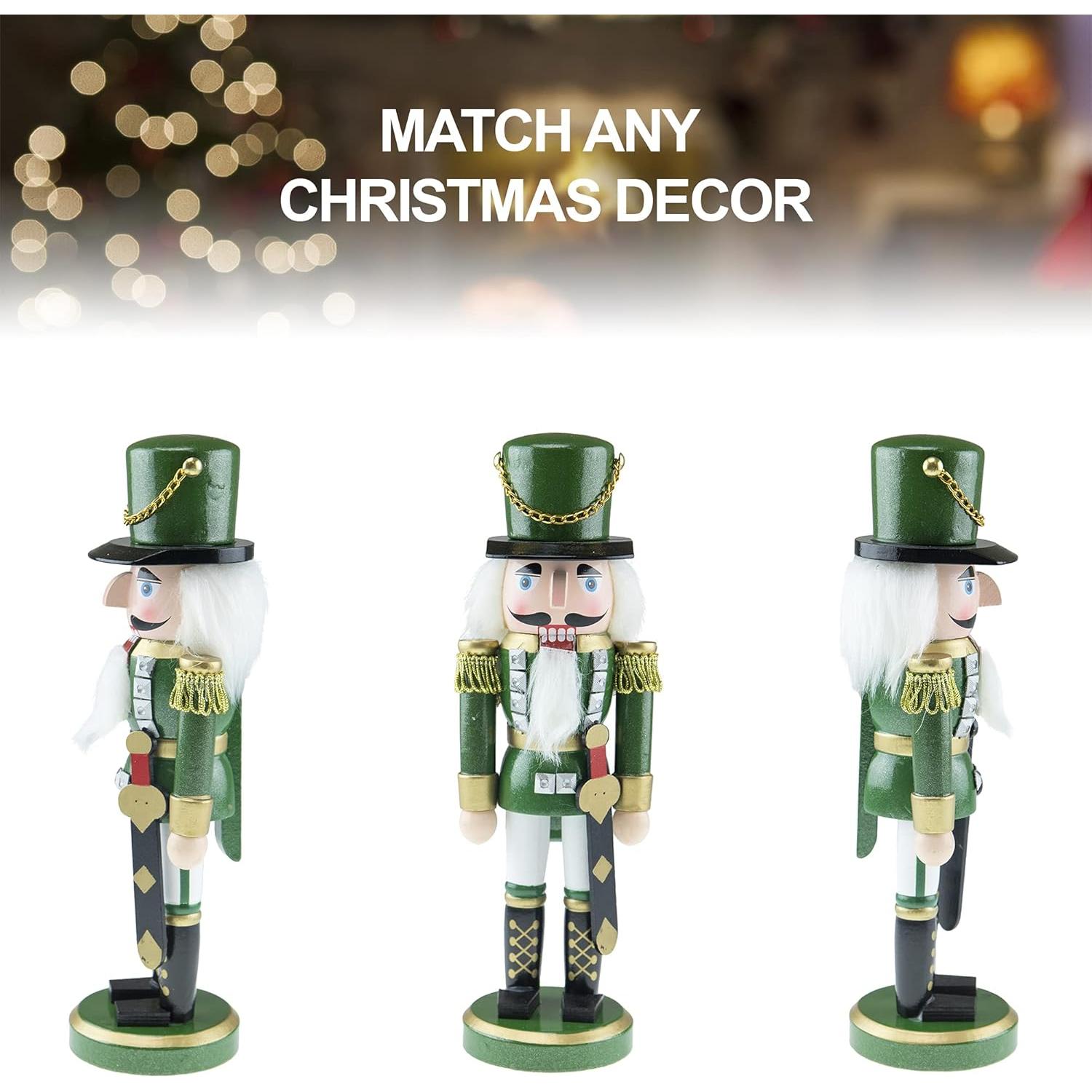 Muñeco de Nuez Tradicional Verde 26 cm Clever Creations