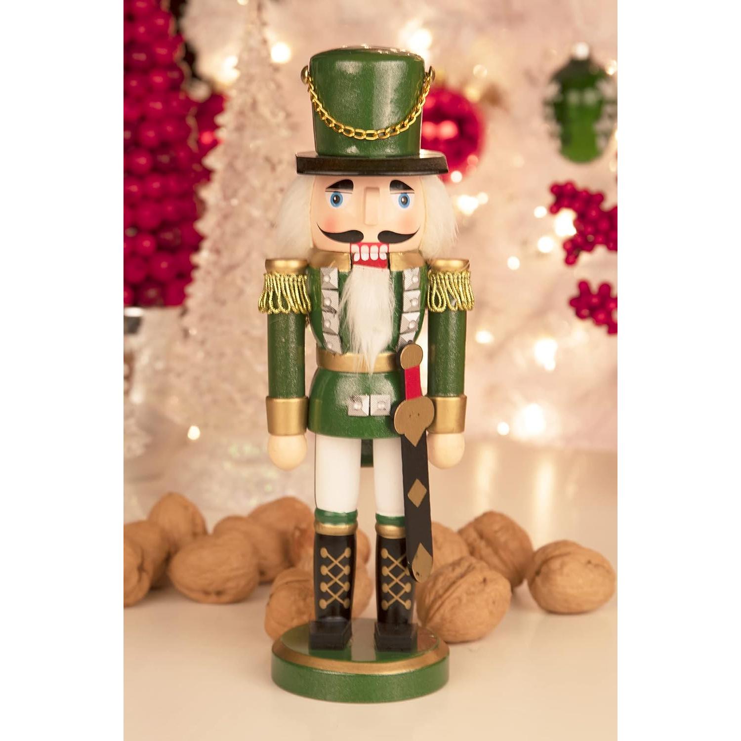 Muñeco de Nuez Tradicional Verde 26 cm Clever Creations