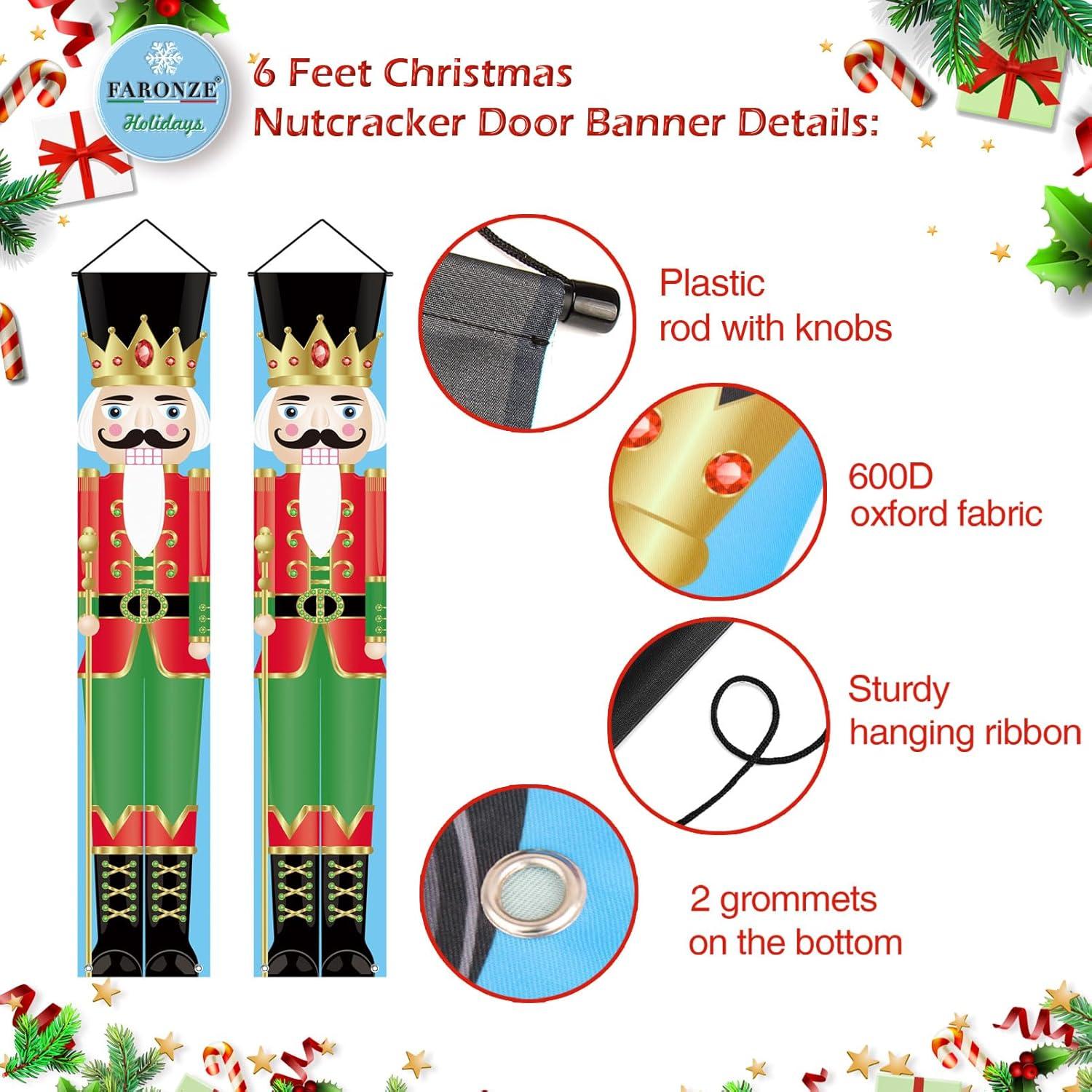 Colgante de puerta Cascanueces FARONZE 30x182 cm Navidad