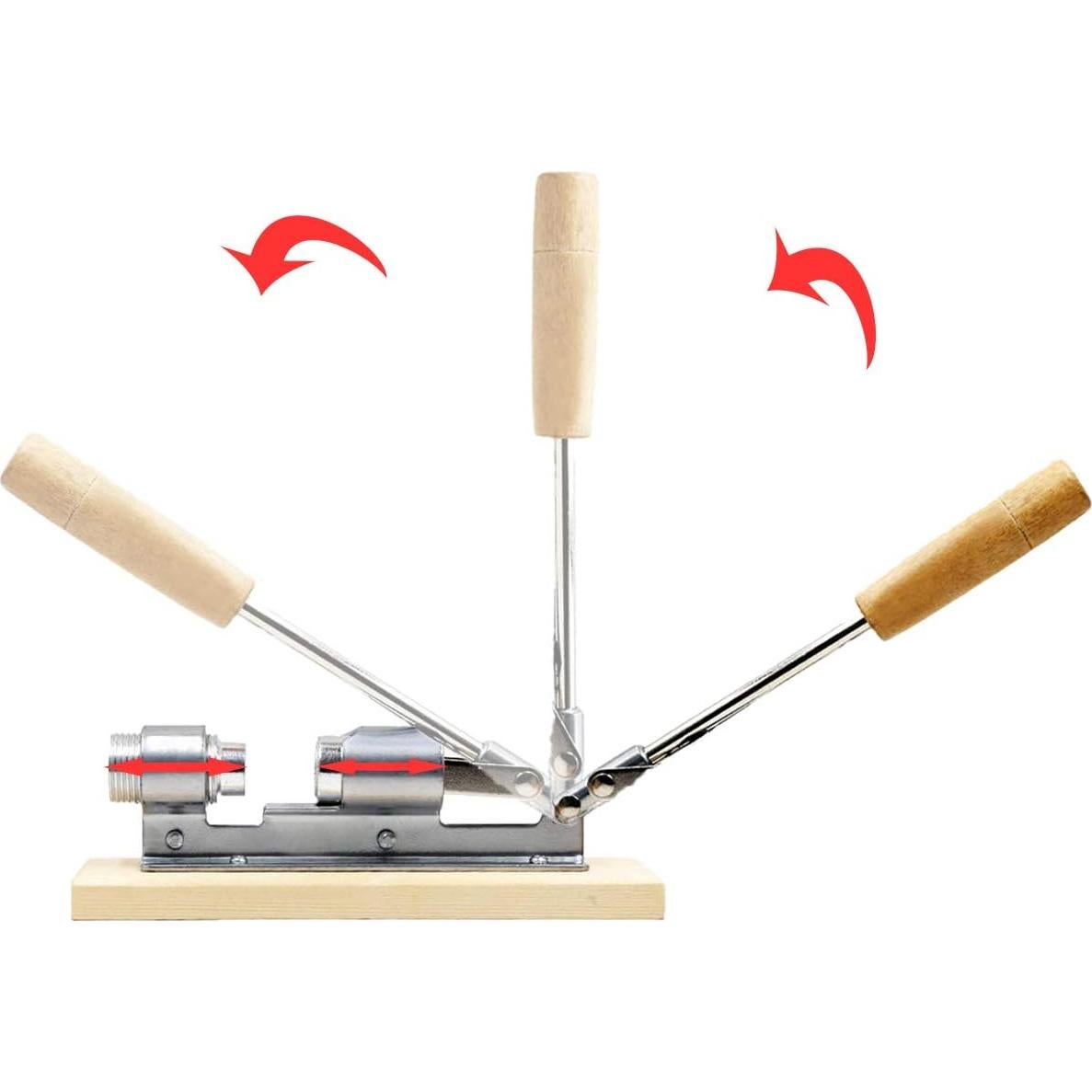 Cascanueces de Pecan Artcome con Base de Madera y 4 Picos