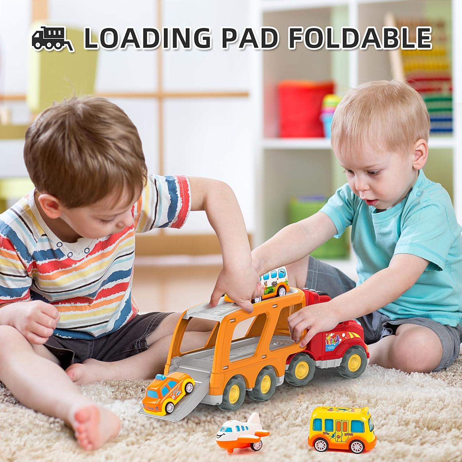 Veslier Juguete de Camión 5 en 1 con Autos para Niños