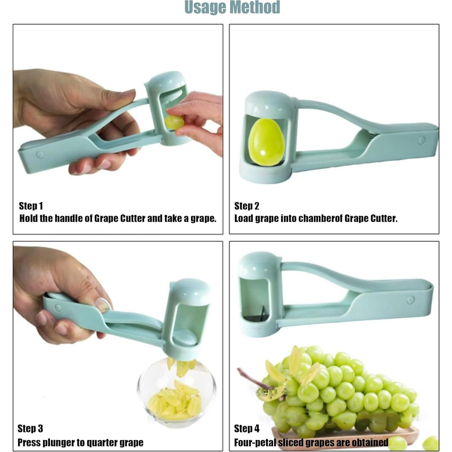 Cortador de Frutas Ergonómico Genérico para Niños Azul