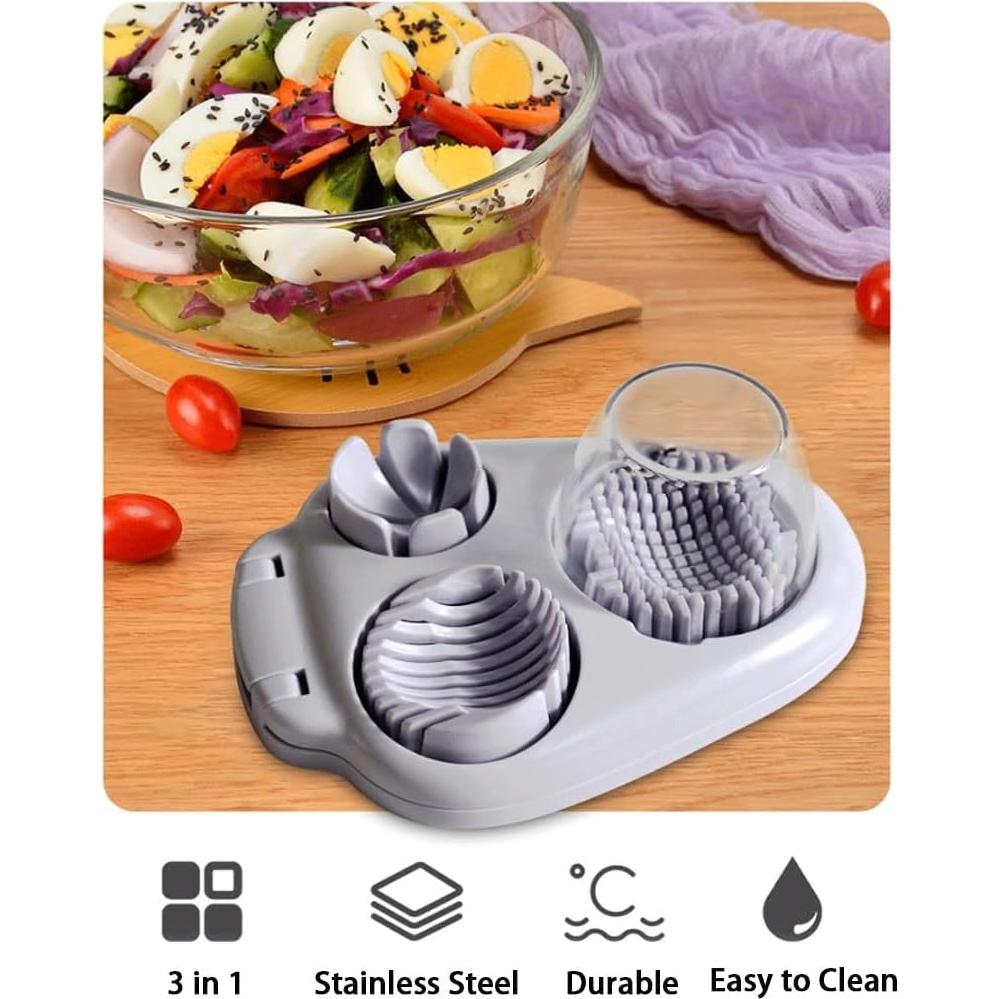 Cortador de Huevos 3 en 1 Genérico Acero Inoxidable