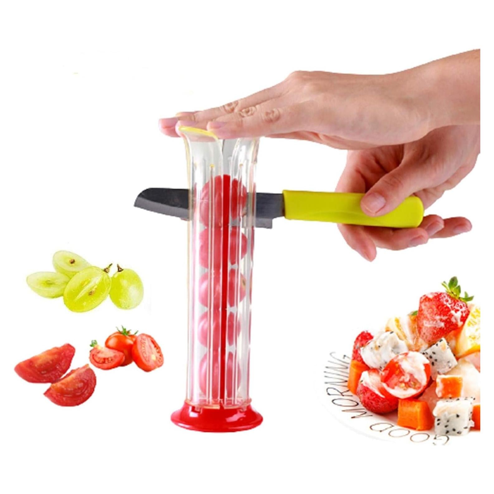 Cortador de Frutas Ajustable KEJITOUDM para Uvas y Fresas