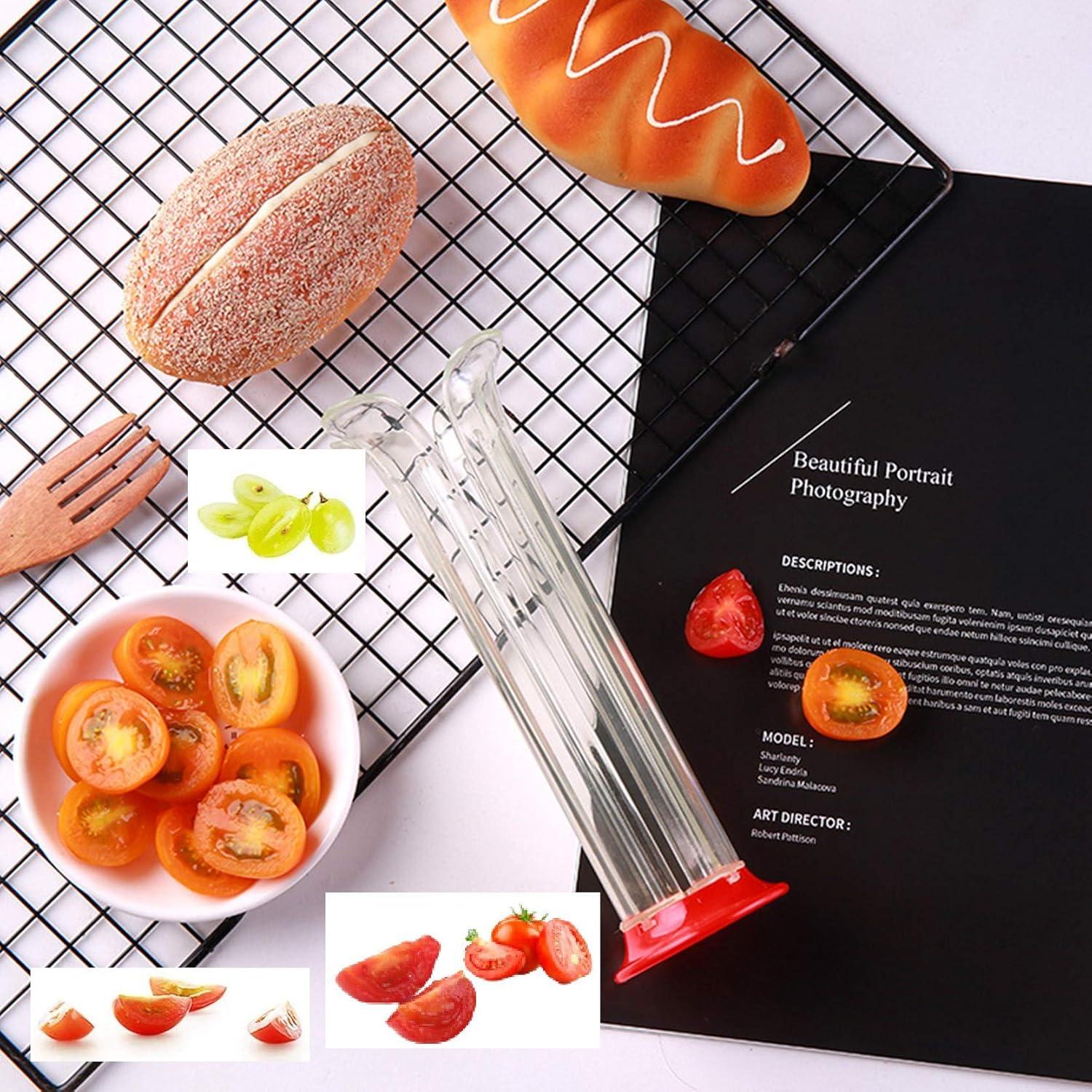 Cortador de Frutas Ajustable KEJITOUDM para Uvas y Fresas